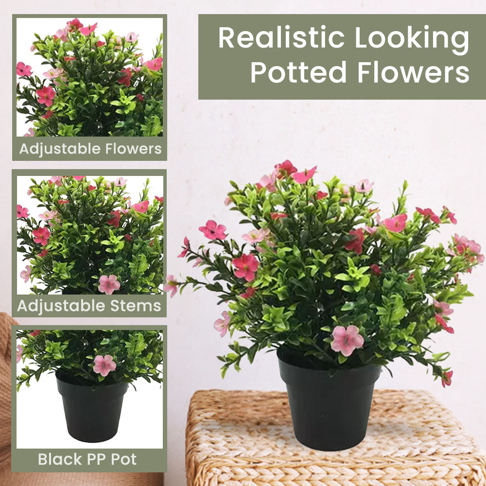Planta artificial para el hogar con 4 colores surtidos en maceta de PP
