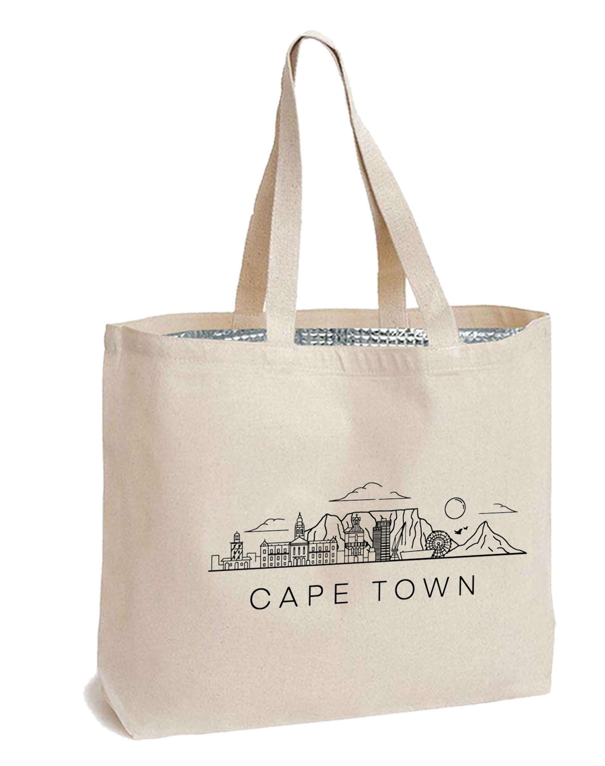 Cape Town Reusable Insulated Canvas Cooler Tote Bag | 270GSM, 27L