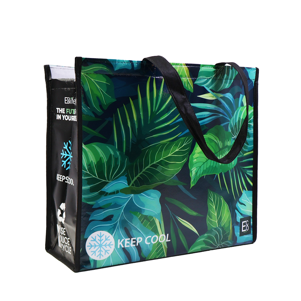 Snowflake & Tropical Reusable Laminated Cooler Shopping Bag | 70GSM, 28L