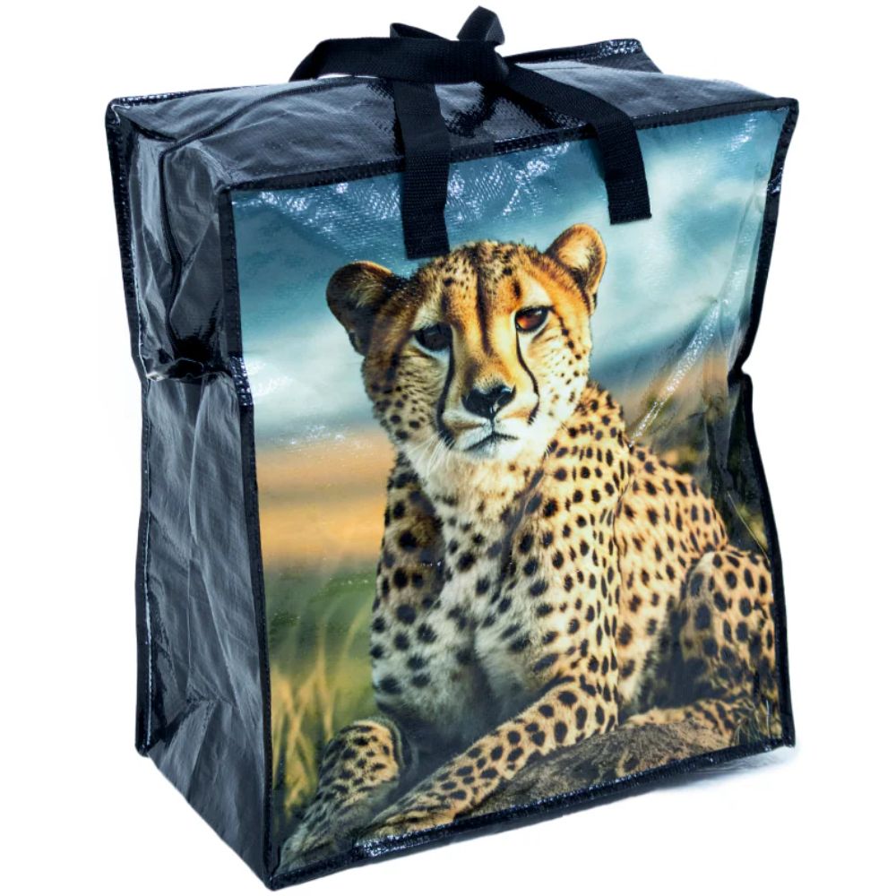Assorted Wildlife Reusable Laminated Taxi Shopping Bag with Zipper | 120GSM, 56L
