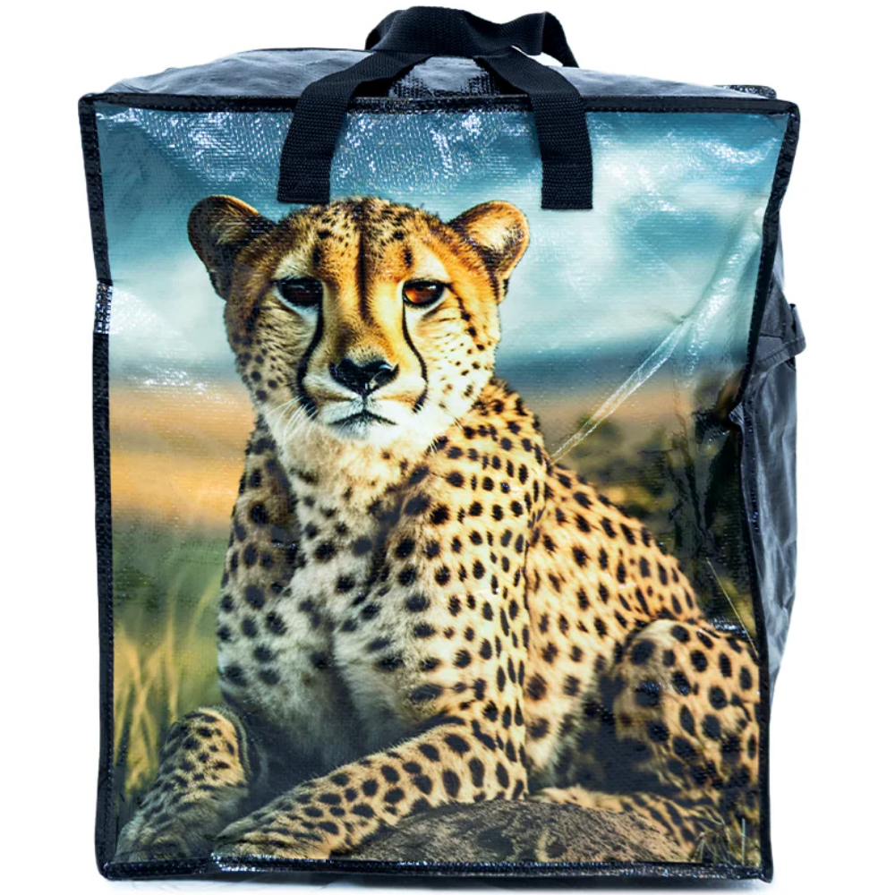 Assorted Wildlife Reusable Laminated Taxi Shopping Bag with Zipper | 120GSM, 56L