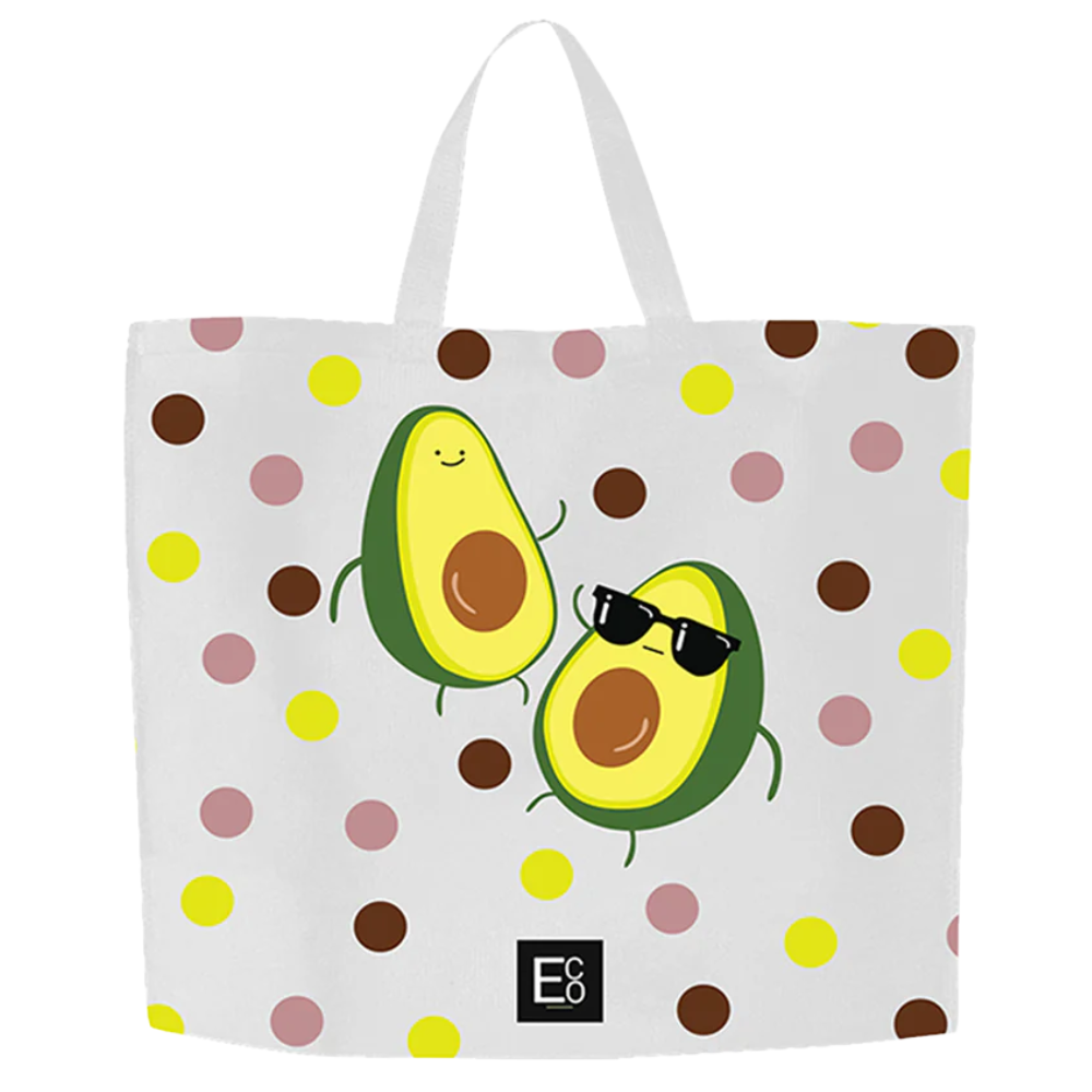 SHOP35-BD1 - Bolsa de compras reutilizable de tela no tejida con múltiples diseños | 70 g/m², 27 l