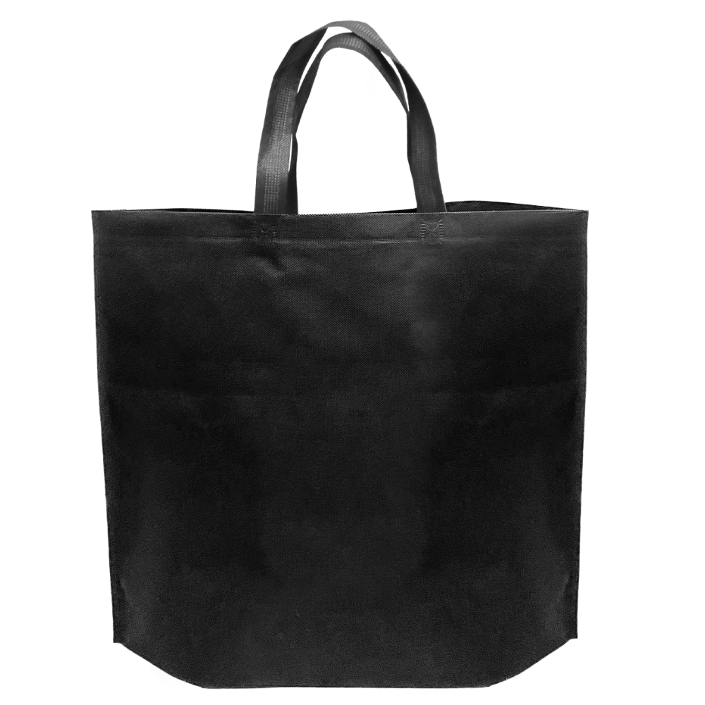 Bolsa de compras reutilizable no tejida negra | 70GSM, 27L
