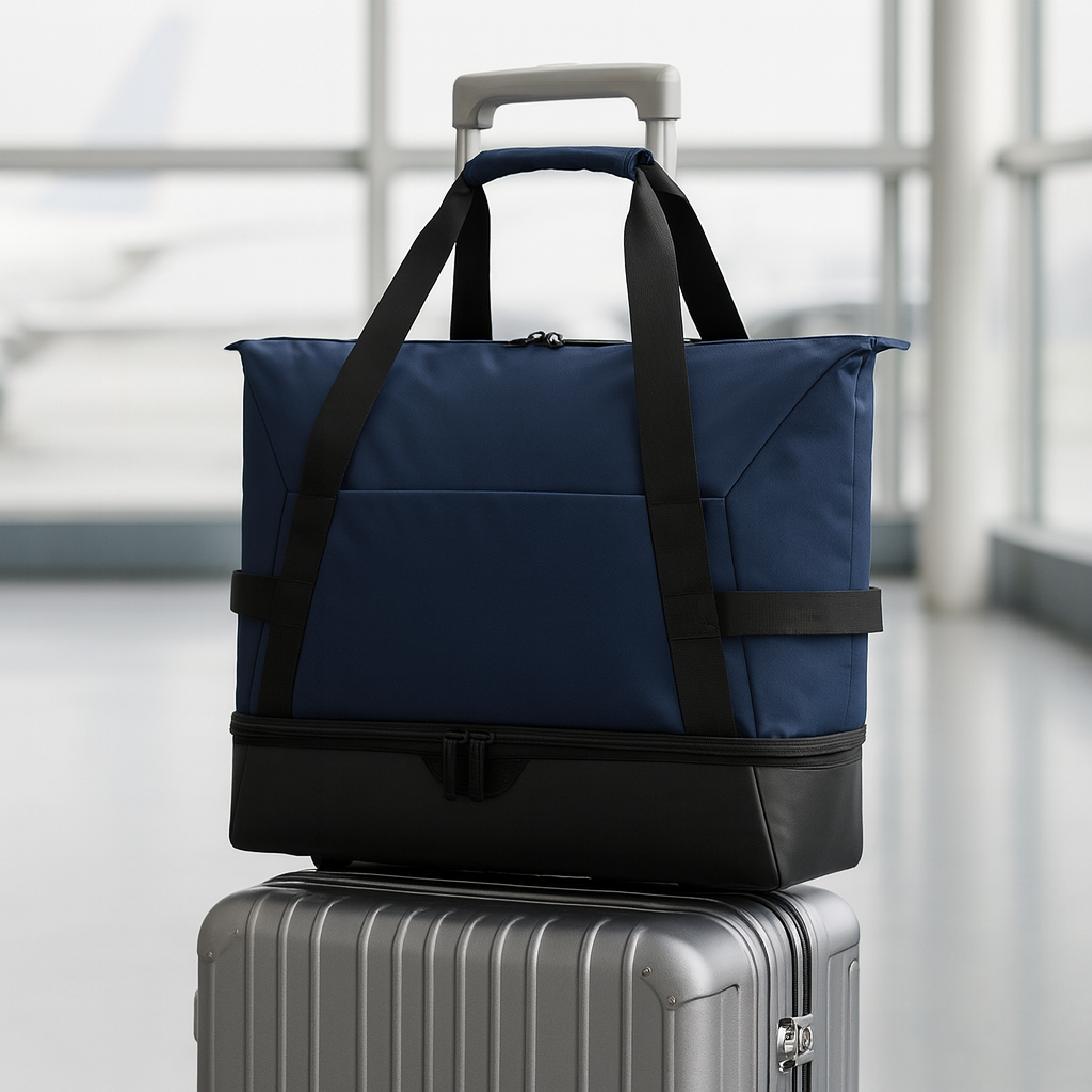 Bolsa de lona de dos pisos con logo personalizable | 55 l, poliéster