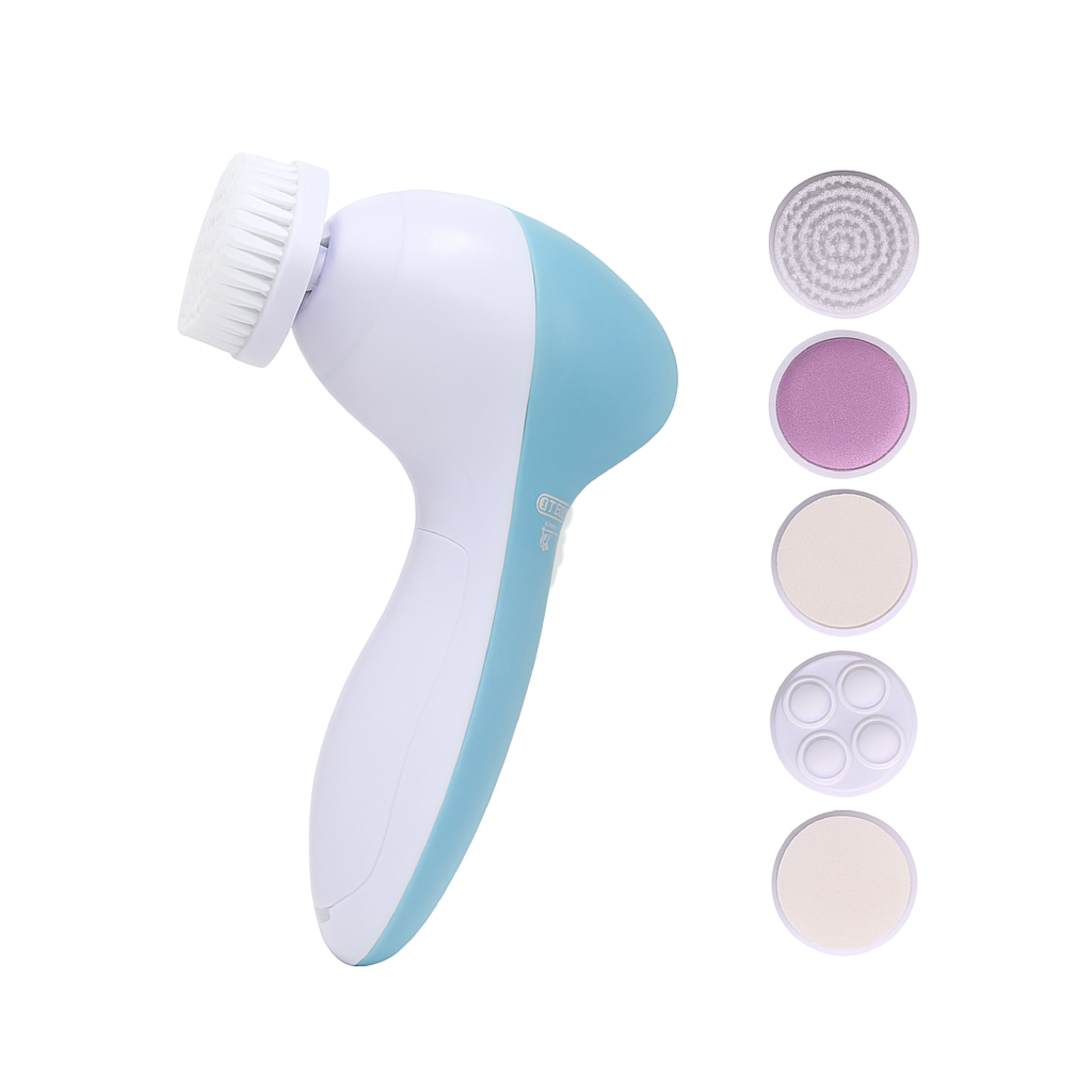 Juego de 5 cepillos de limpieza facial con pilas
