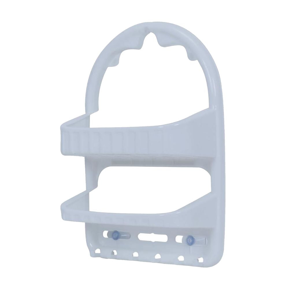 Shower Caddy Rack with 2 Shelves and Bracket - 39cm