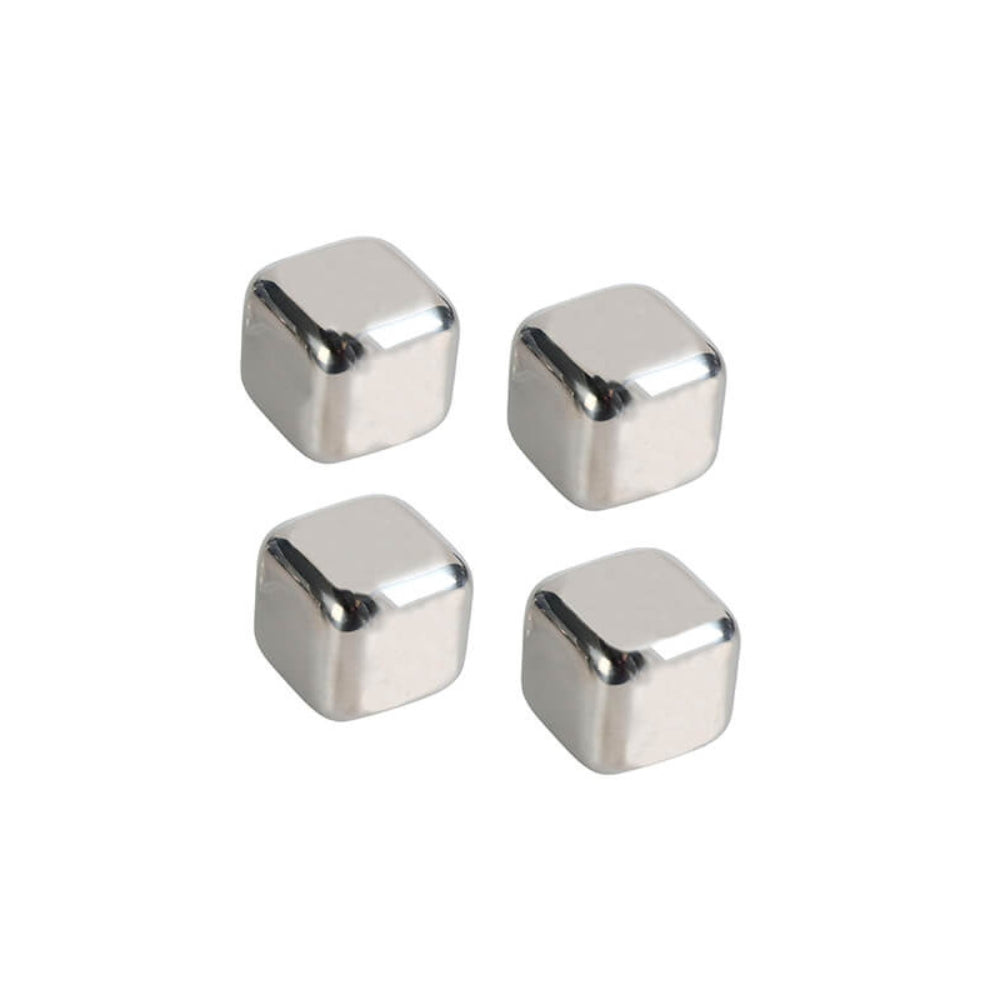 Stainless Steel Ice Cubes with Holder - 5 Pieces