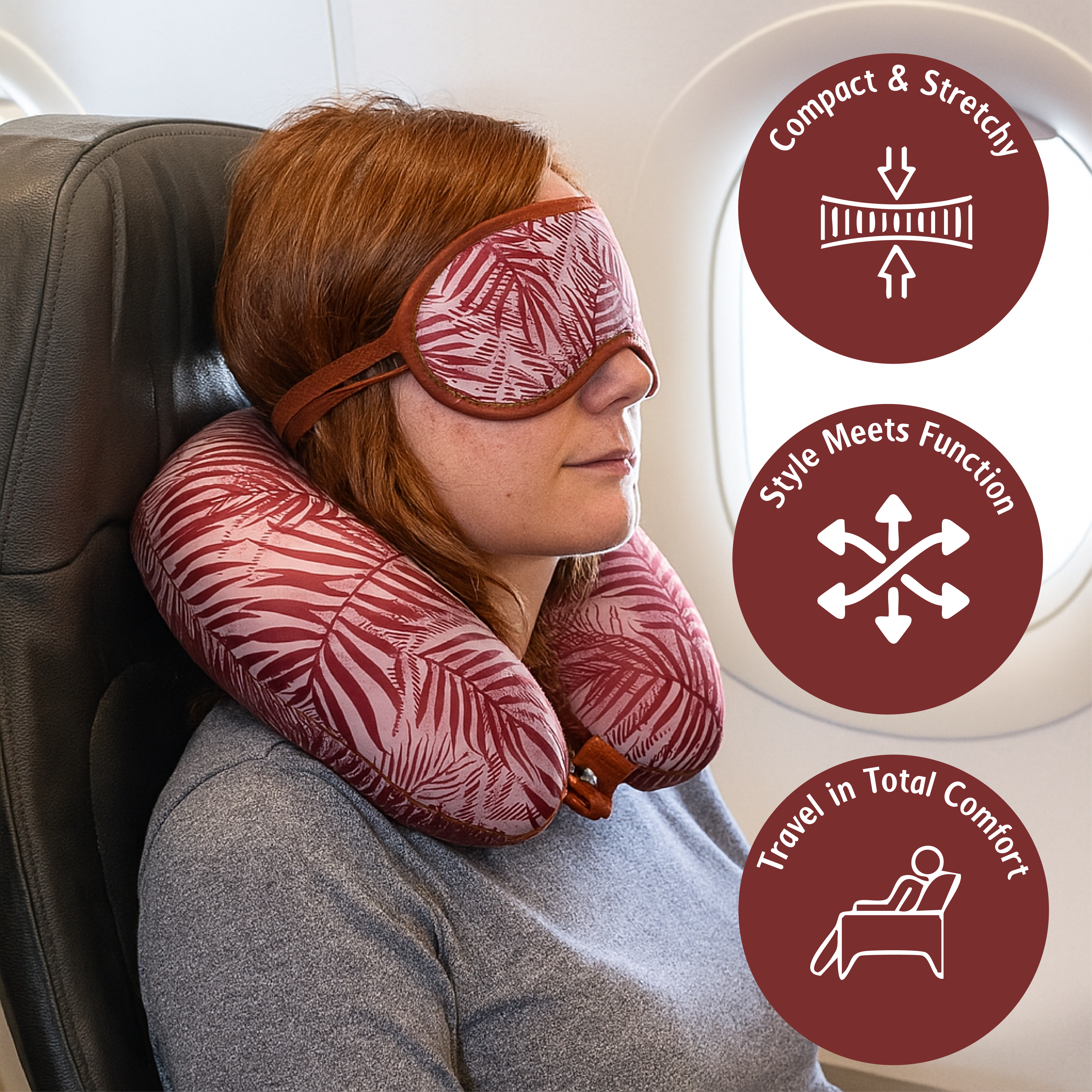 Almohada para el cuello con antifaz