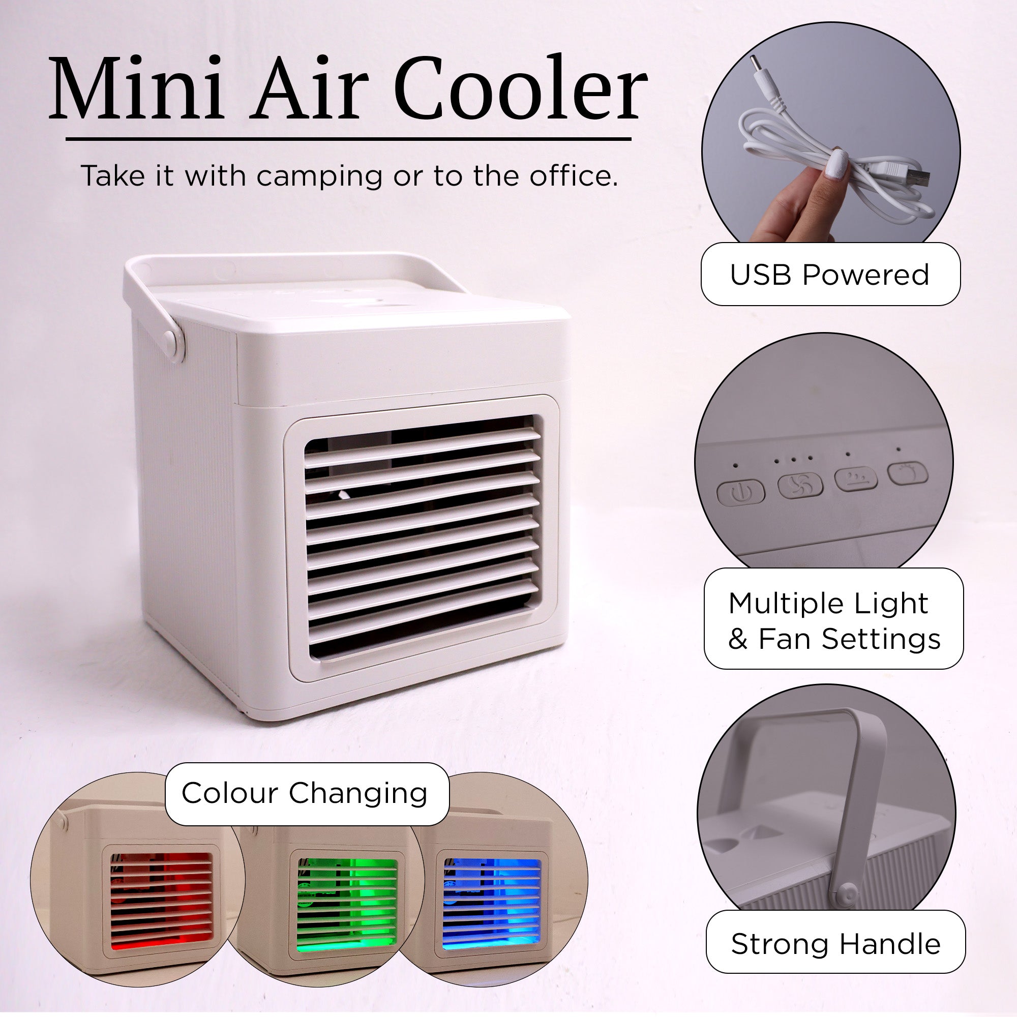 Aircooler 260ML con puerto de carga micro-USB