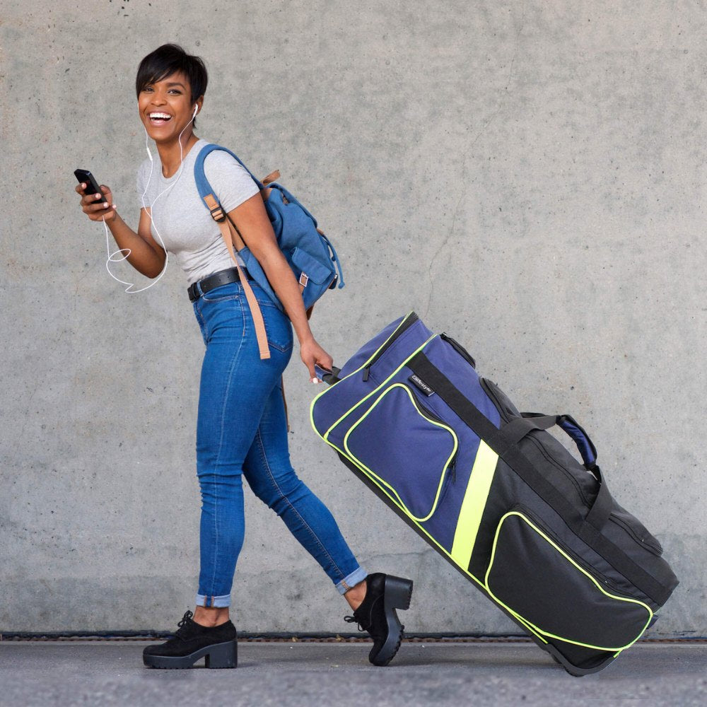 Bolsa de lona con ruedas multiusos para viajes de fin de semana