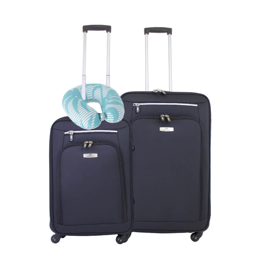 Florida Soft Shell Luggage Suitcases on 360° Wheels - 2 Pieces - 50cm and 60cm