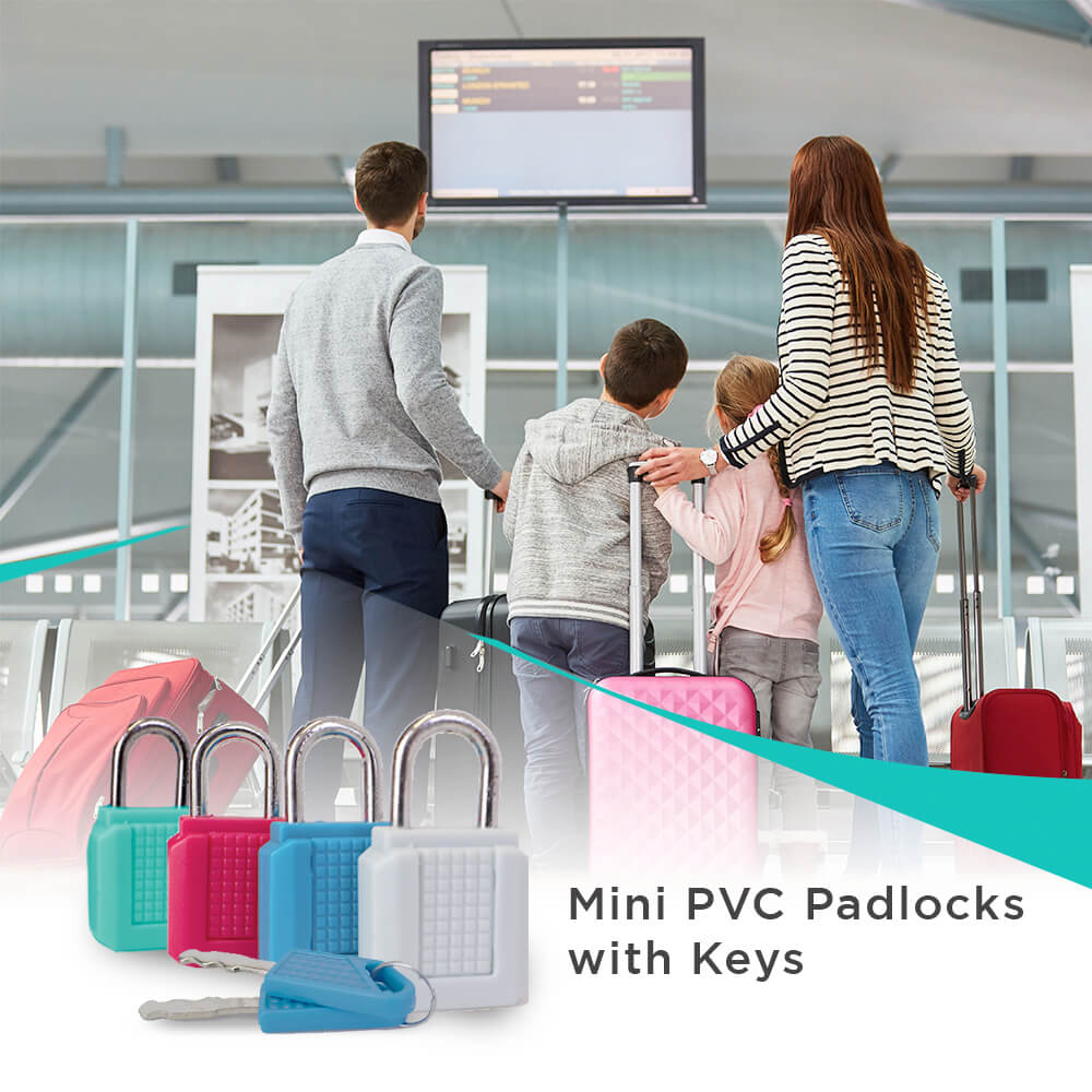 Luggage Padlocks - Set of 2 with 4 Keys - Anti-Theft