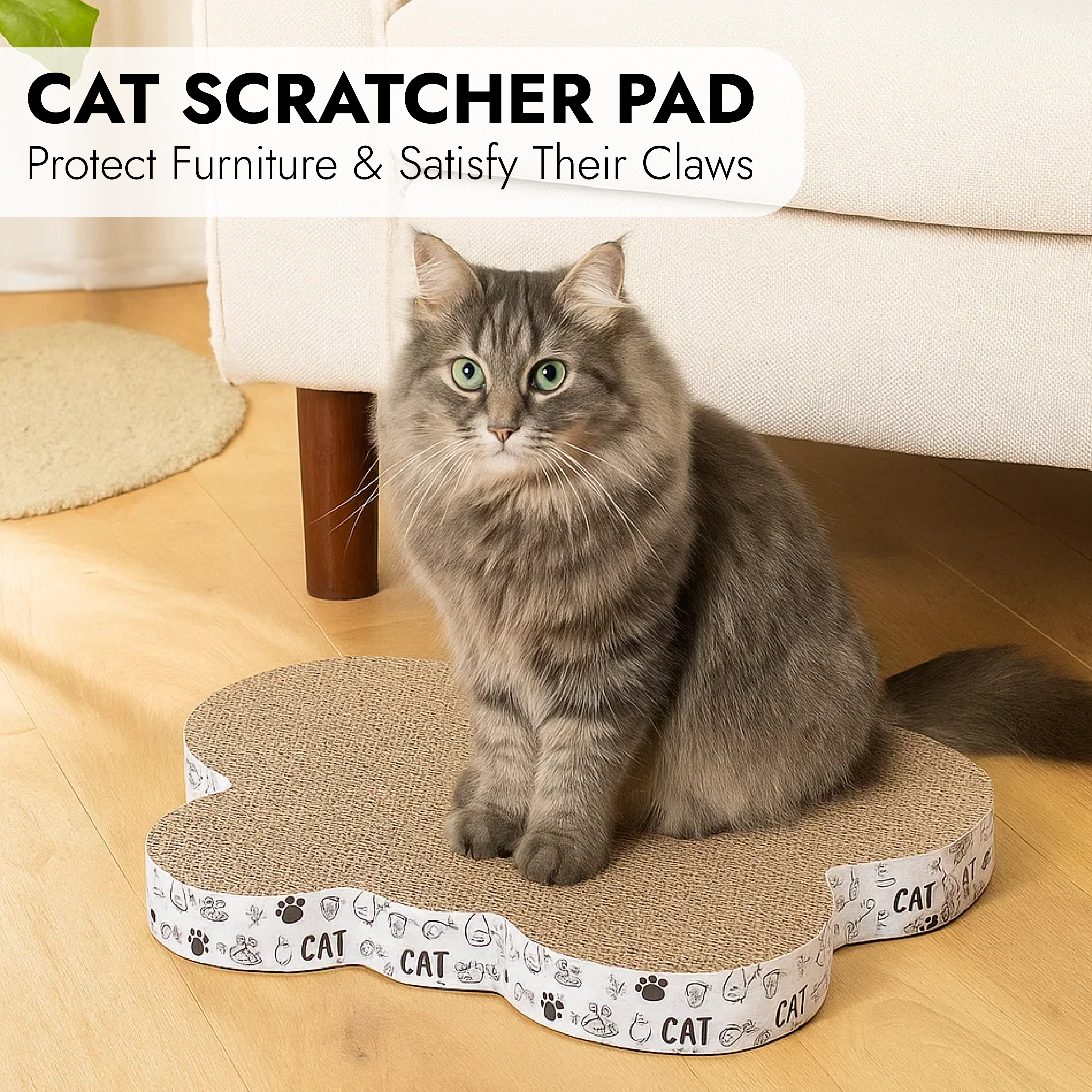 Rascador para gatos con hierba gatera 