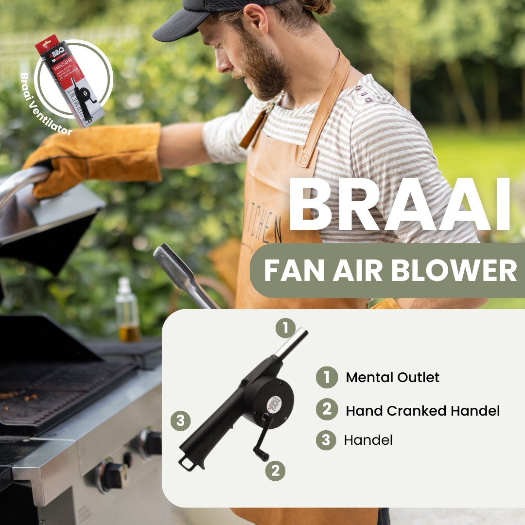 Soplador de aire del ventilador del ventilador Braai con control de velocidad de la manija