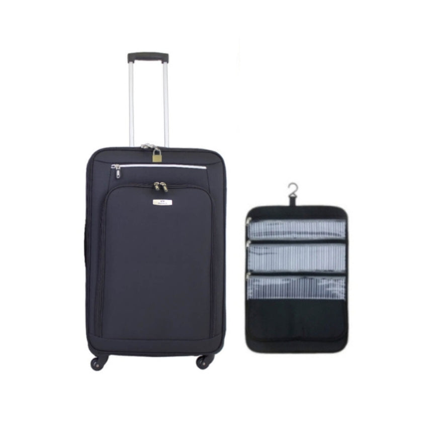 Florida Soft Shell Luggage Suitcases on 360° Wheels - 2 Pieces - 50cm and 60cm