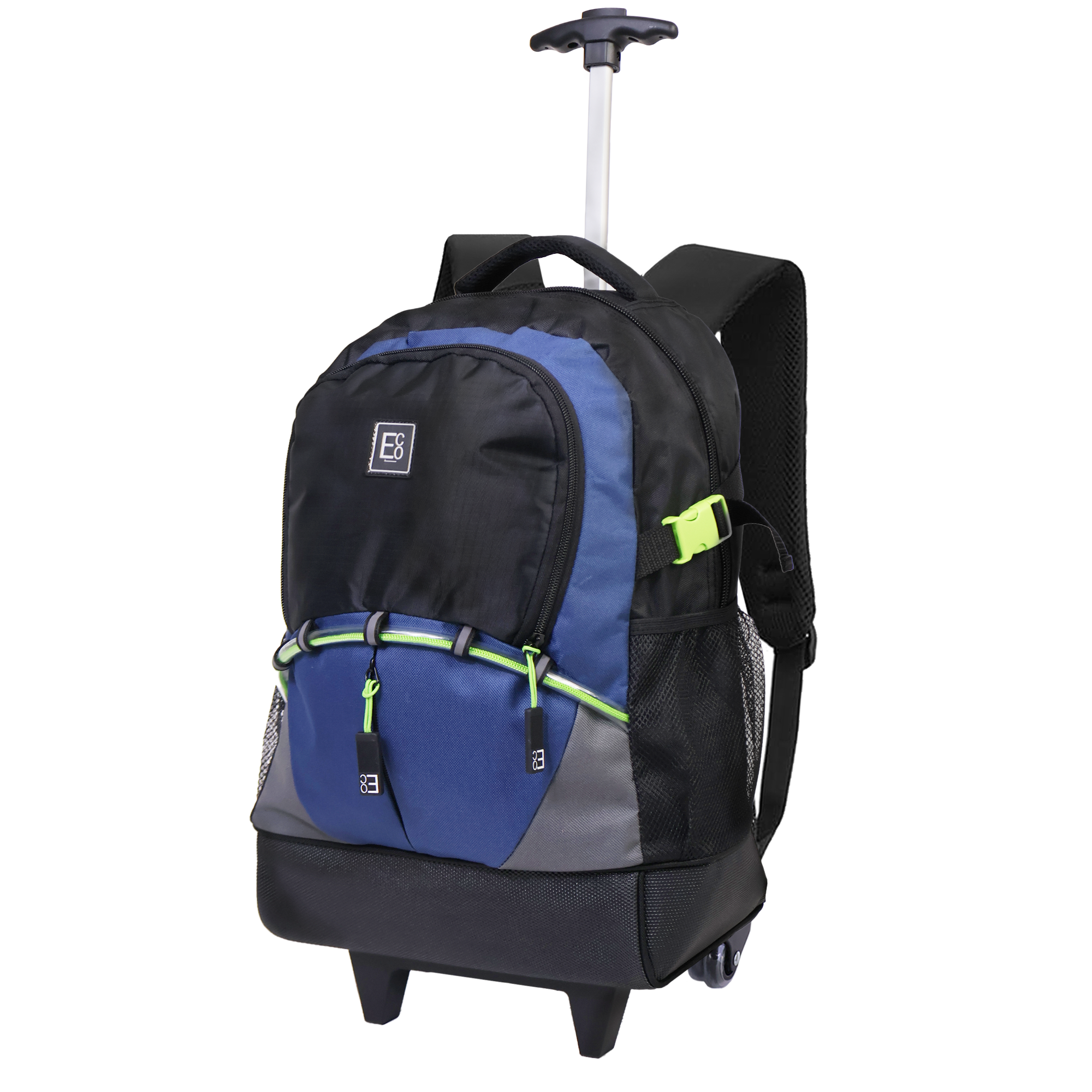 Mochila Trolley Telescópica con Ruedas Roller - Azul Marino