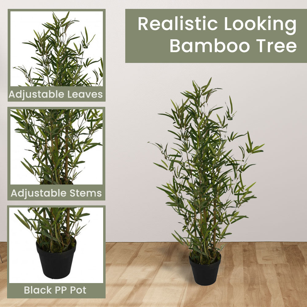 Artificial Bamboo Tree in Plastic Pot for Home Decor