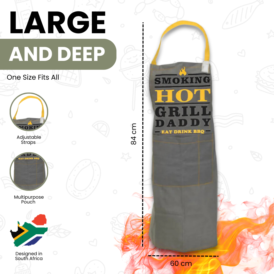 "Smoking Hot" Kitchen Glove and "Grill Daddy" Apron Set