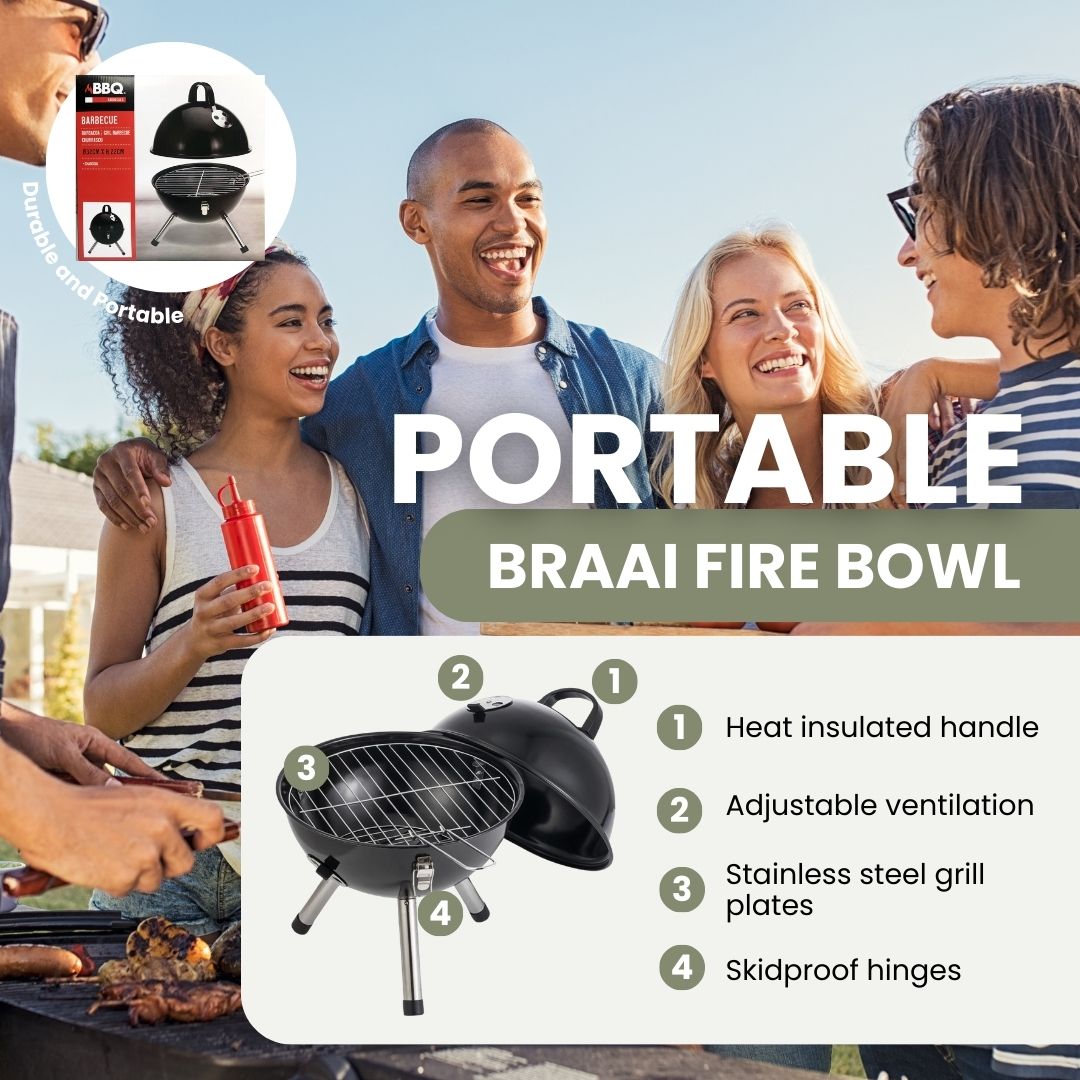 Barbacoa Braai Fire Bowl con forma de bola