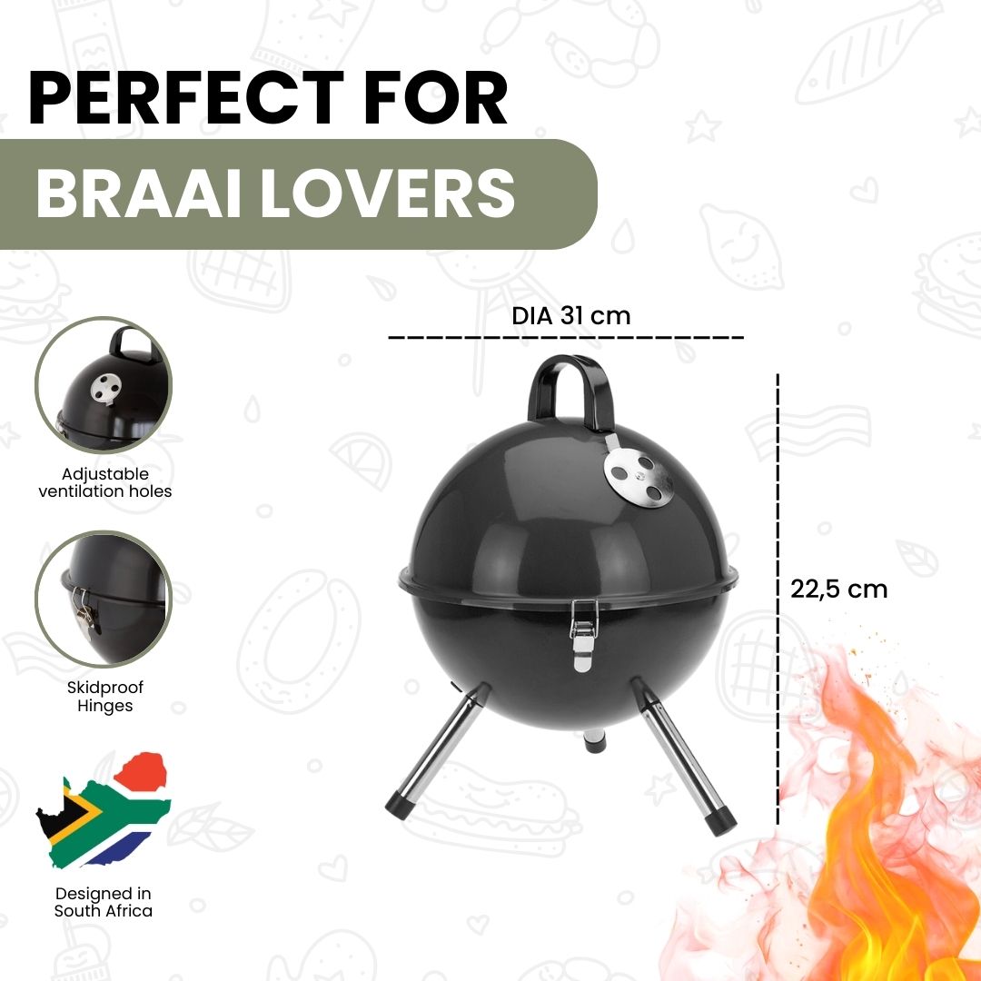 Barbacoa Braai Fire Bowl con forma de bola