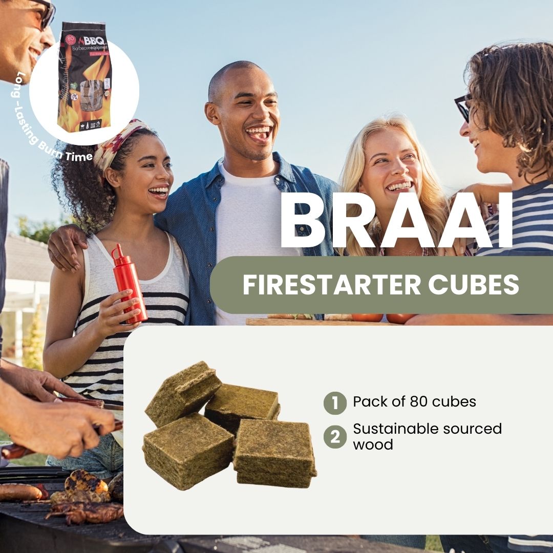 Encendedor para barbacoa Braai - 80 cubos - Madera reutilizada