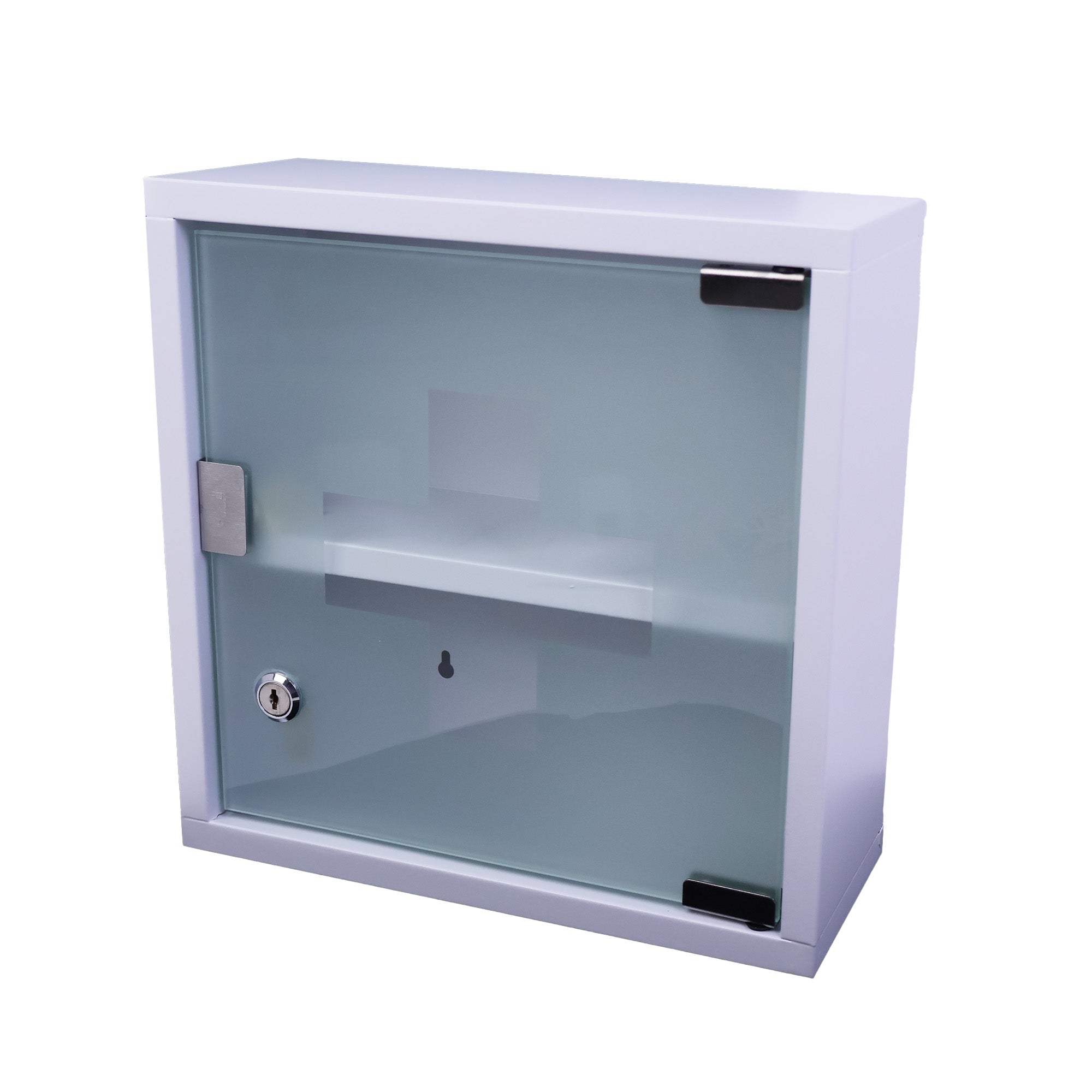 Medicine Cabinet with Lock and 2 Keys - Stainless Steel - Hangable - 30cm