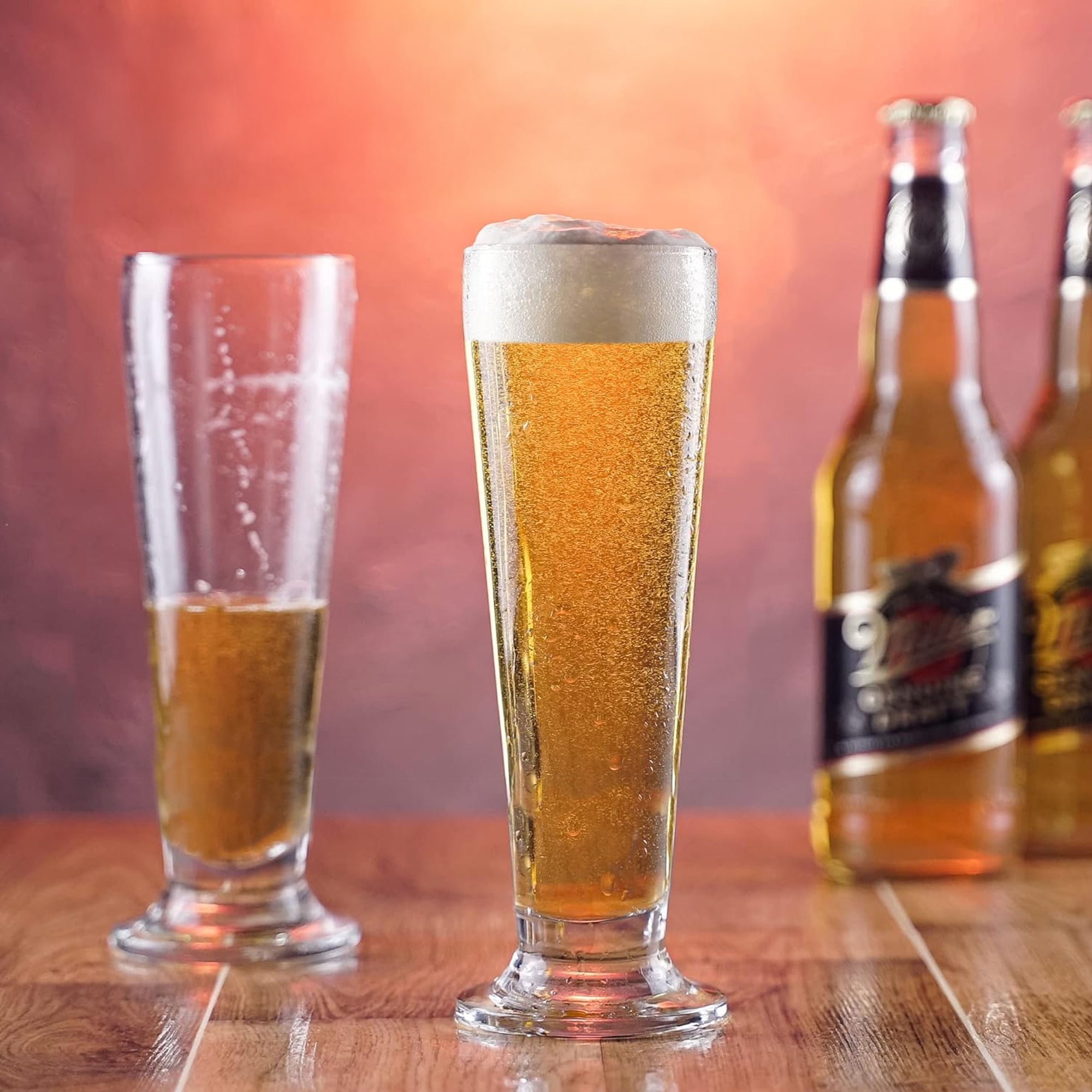 4-Piece Beer Glass Set – 360ml Each - Beer Glasses for Home & Bar