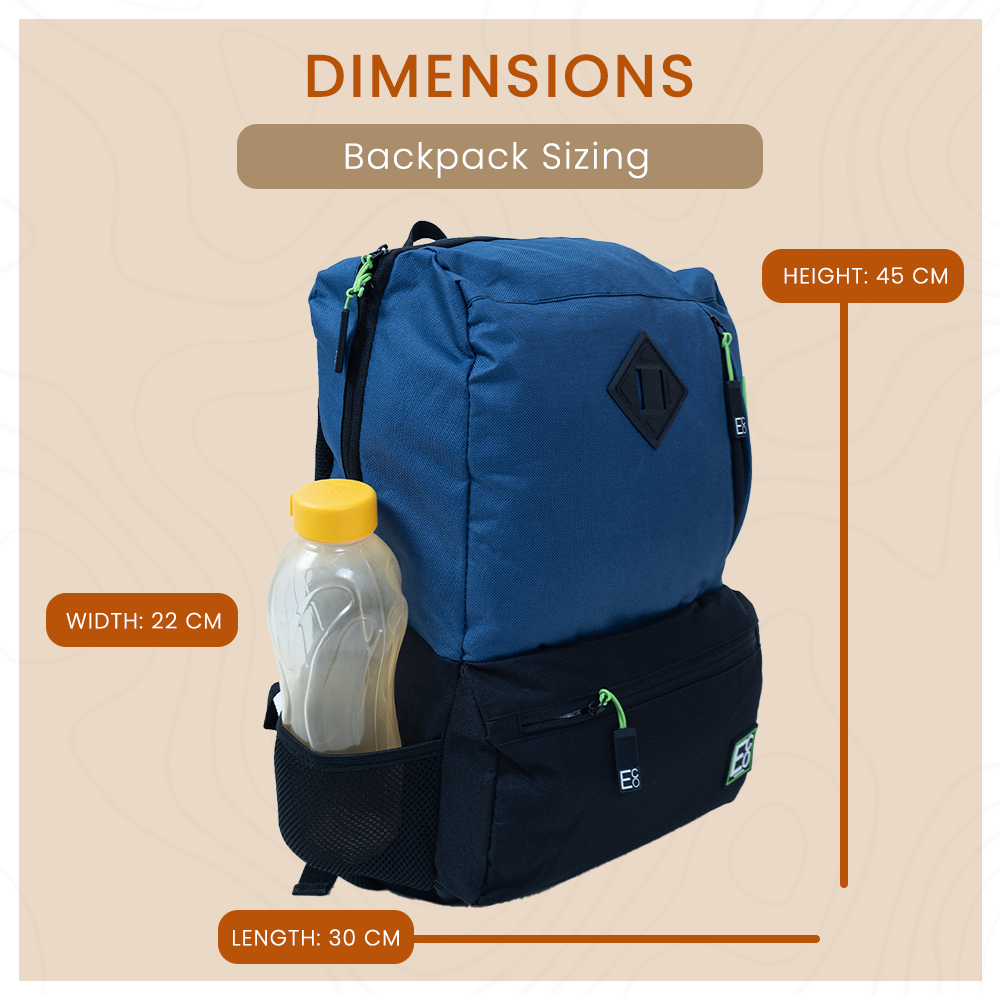 Mochila para estudiante para computadora portátil - Azul marino