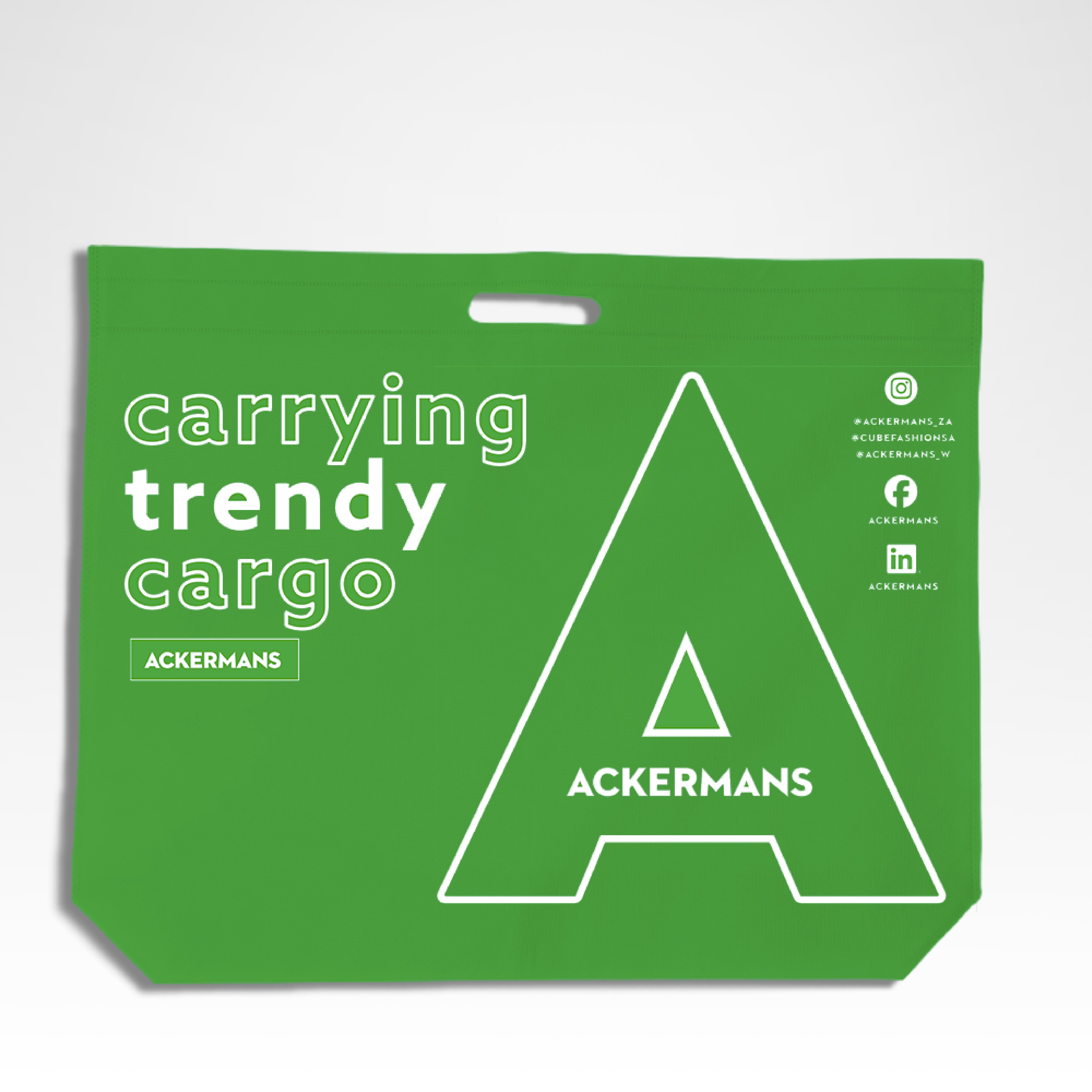 Bolsa de compras troquelada no tejida reutilizable blanca | 70GSM, 24L