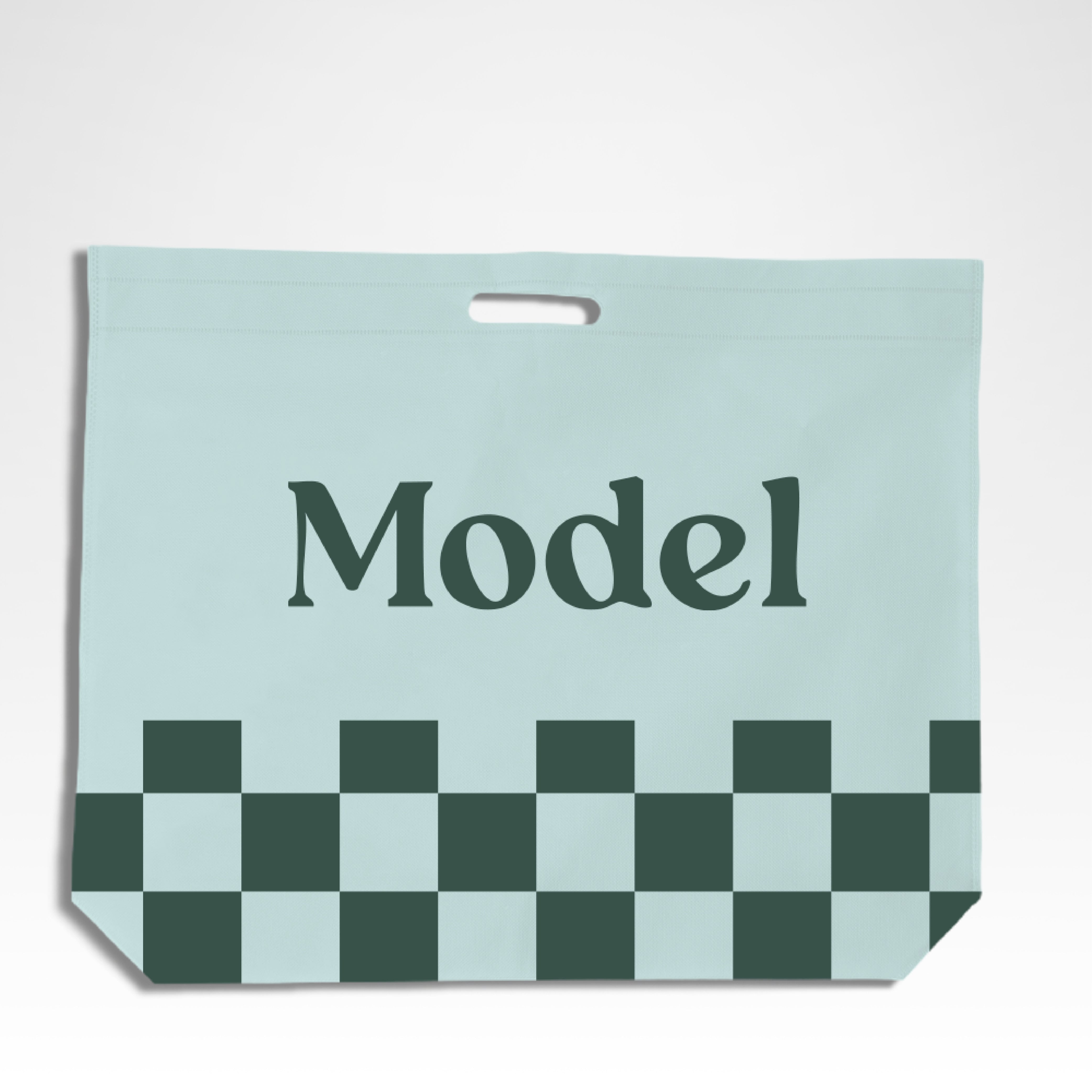 Bolsa de compras troquelada no tejida reutilizable blanca | 70GSM, 24L