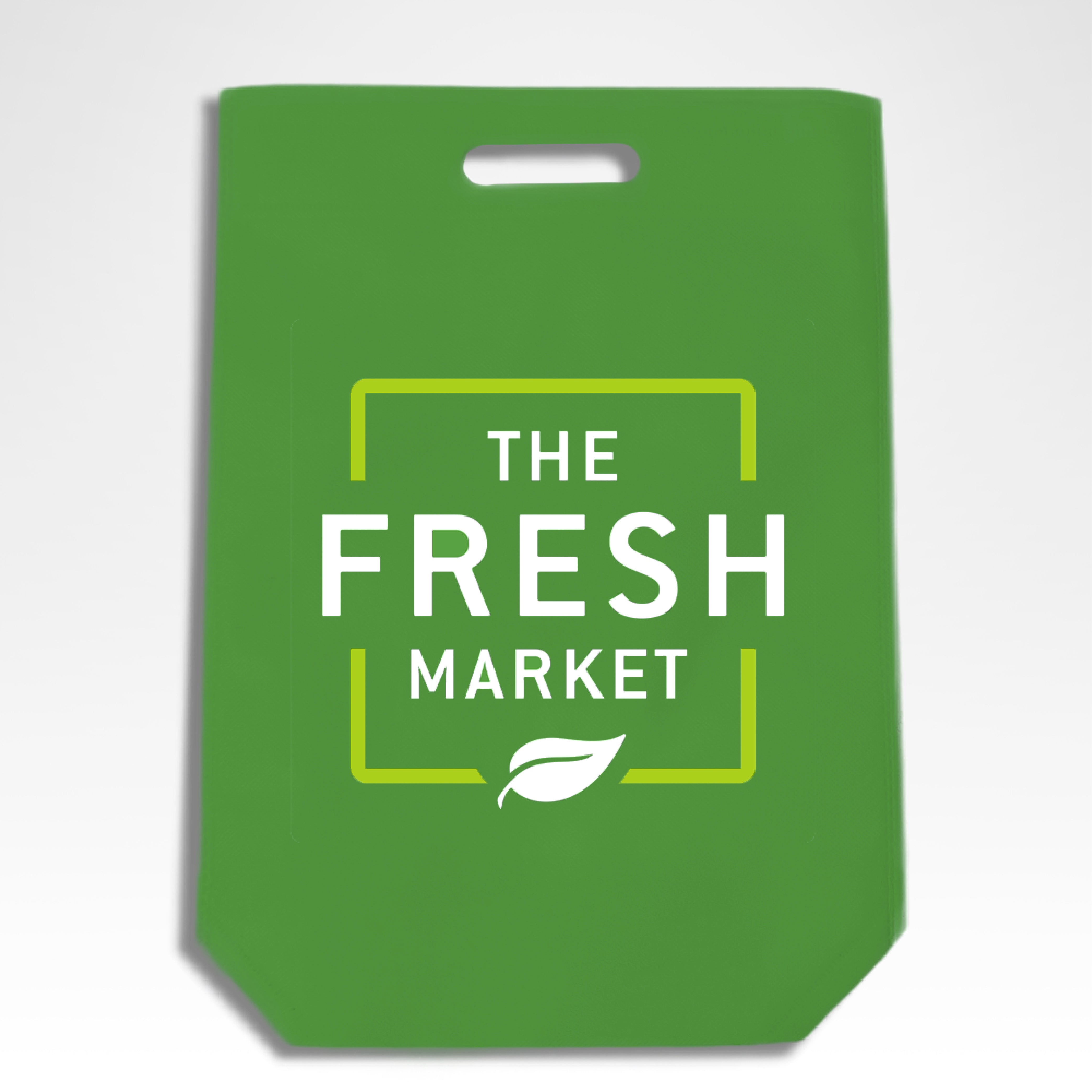 Bolsa de compras troquelada no tejida reutilizable blanca | 50G/M2, 14L