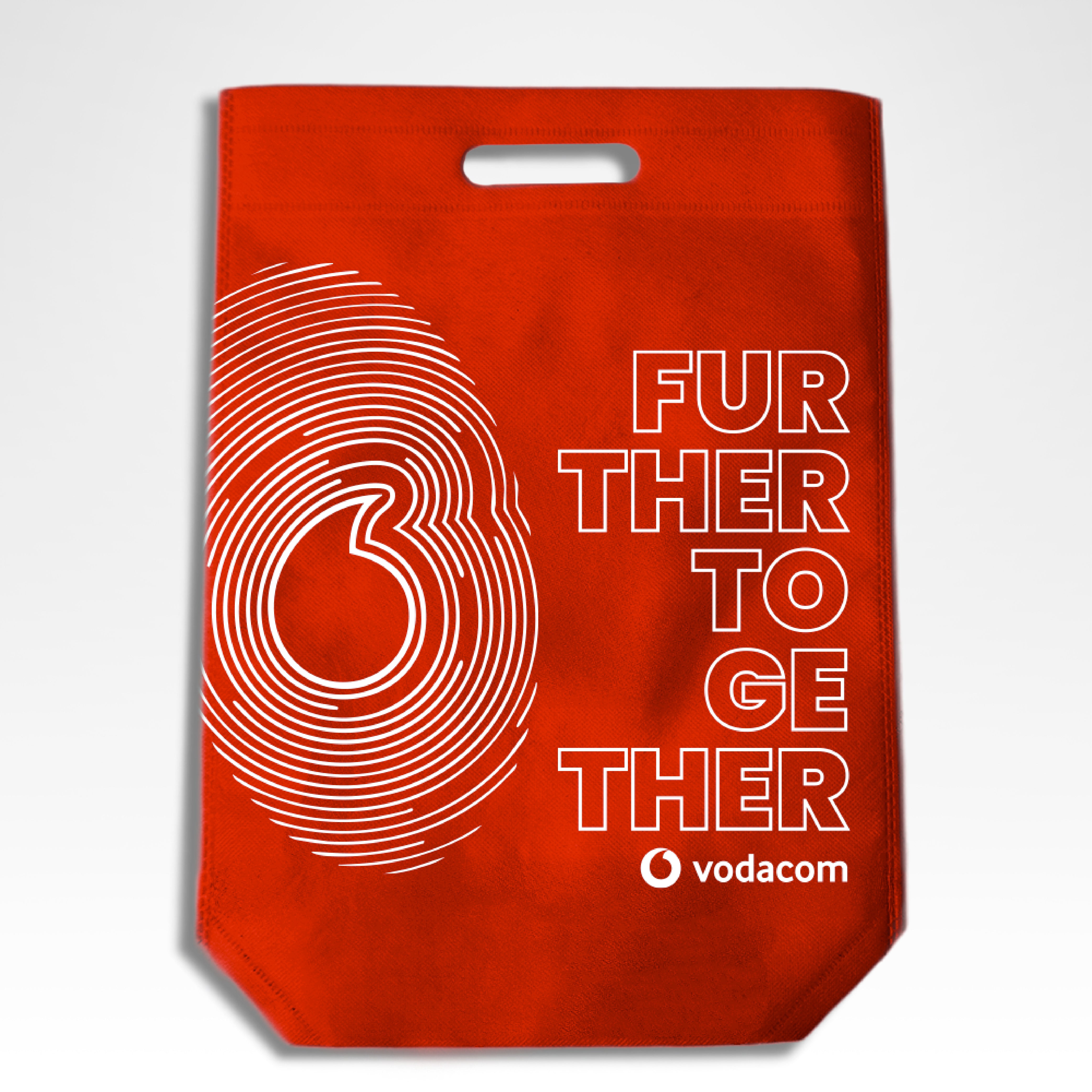 Bolsa de compras troquelada no tejida reutilizable blanca | 50G/M2, 14L