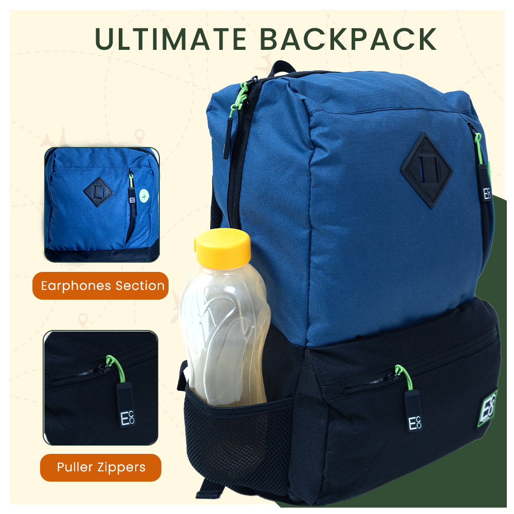 Mochila para estudiante para computadora portátil - Azul marino