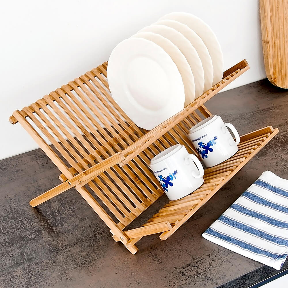 Natural Bamboo Foldable Dishdrainer