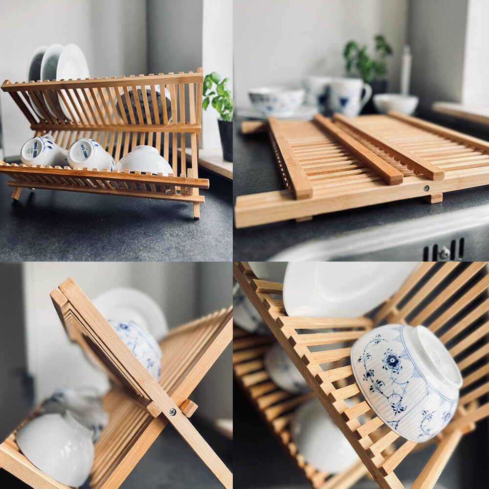 Natural Bamboo Foldable Dishdrainer