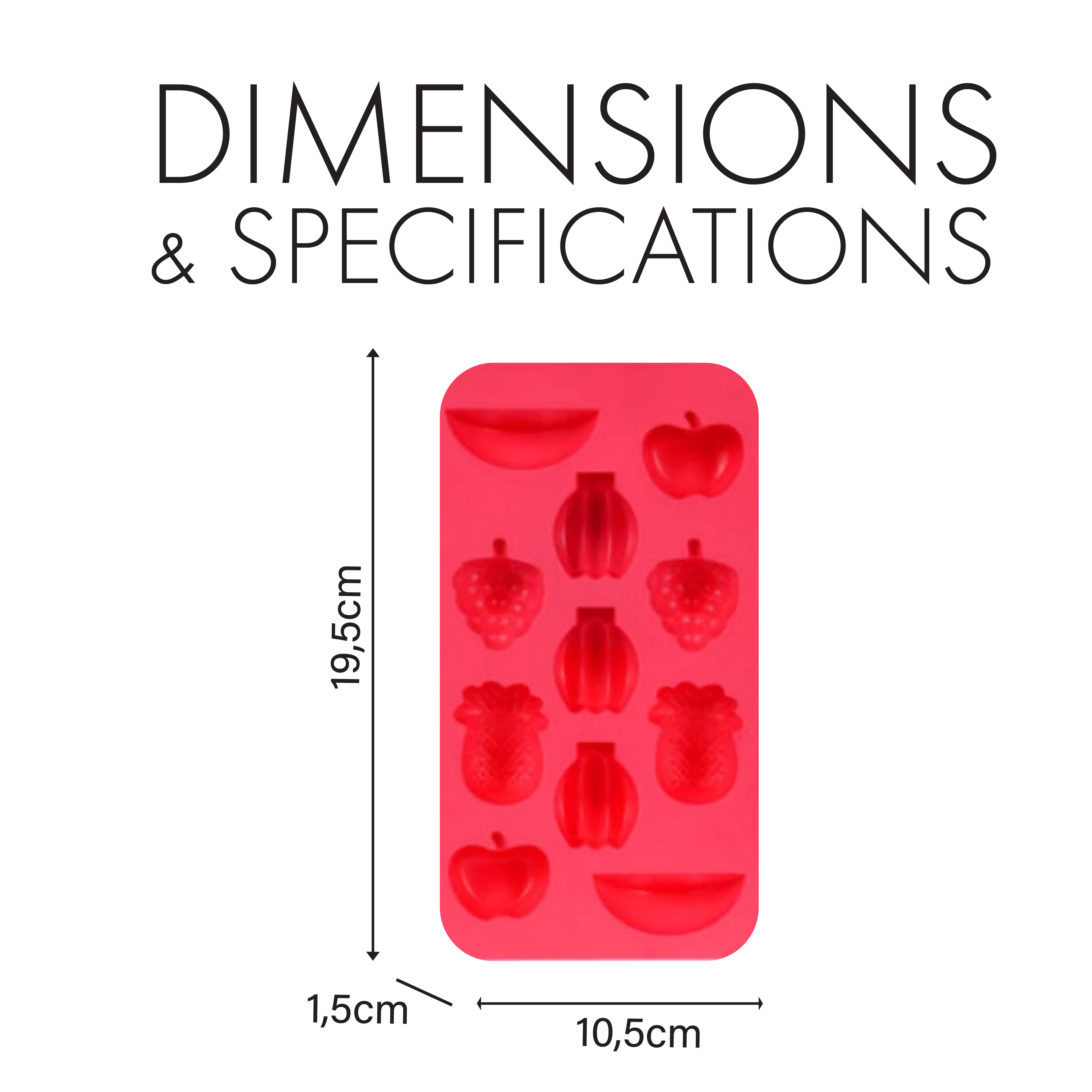 Bandeja para moldes para cubitos de hielo - Silicona - En diseños variados