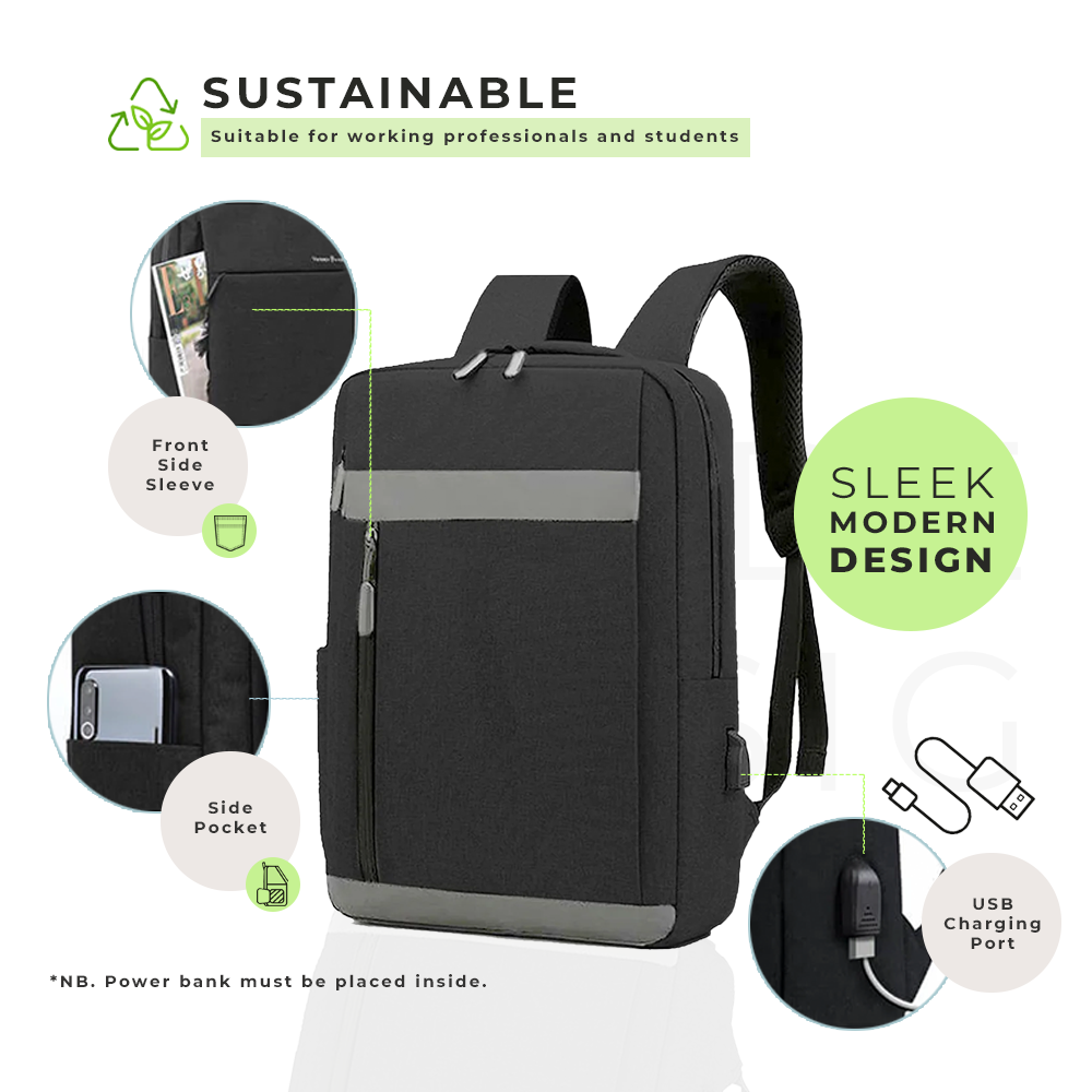 Tech-Laptop-Rucksack mit USB-Ladeanschluss 