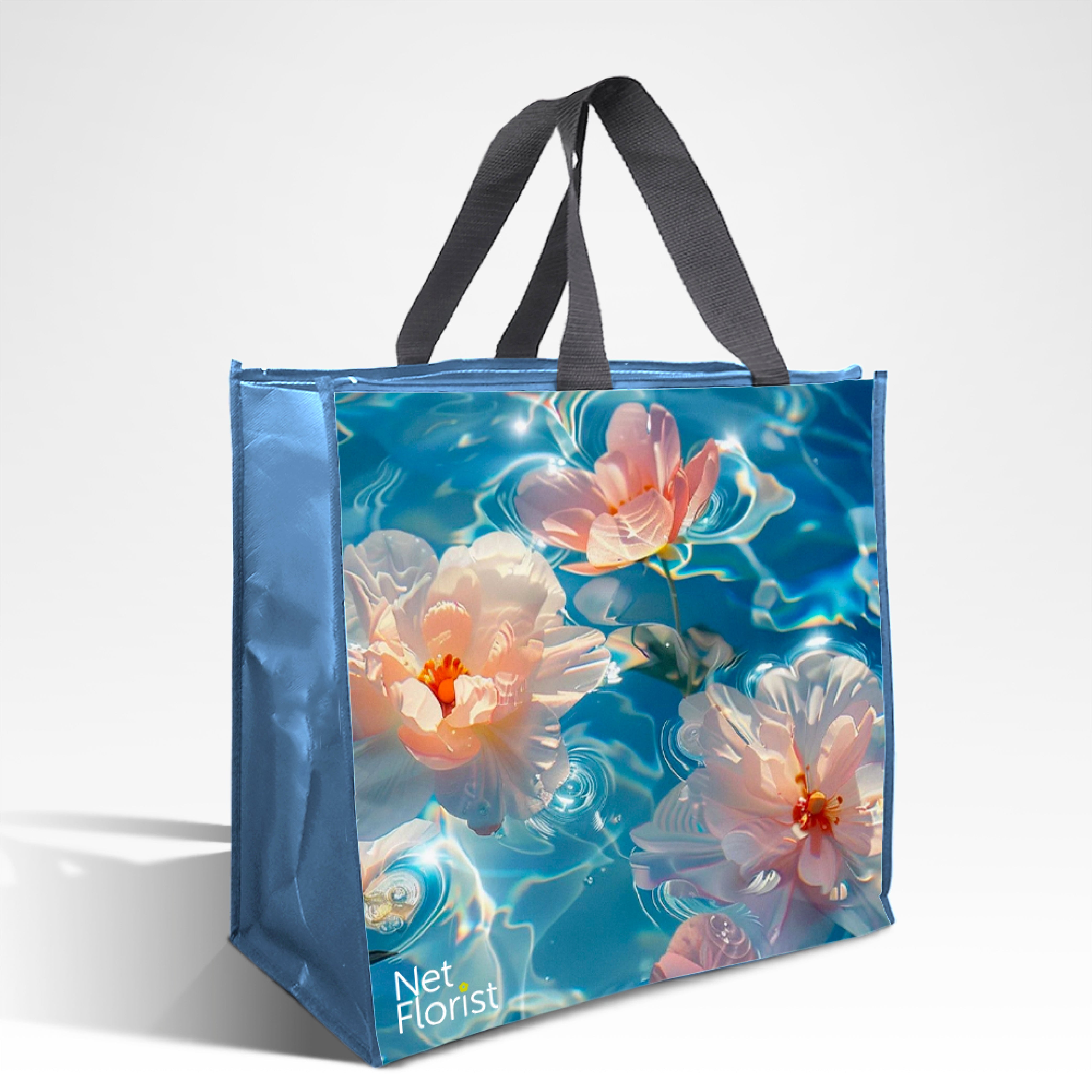 Assorted Design Reusable Laminated Cooler Shopping Bag with Zipper | 70GSM, 28L