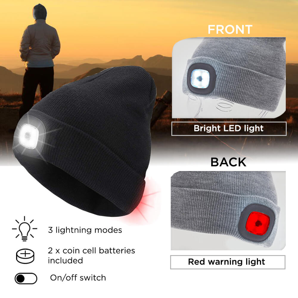 Gorro con luz frontal LED