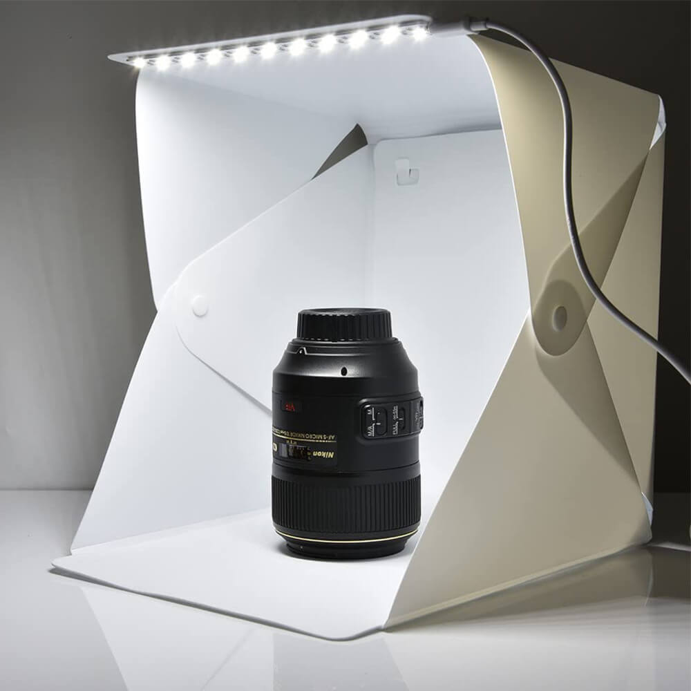 Fotokabine mit LED-Licht und USB-Kabel