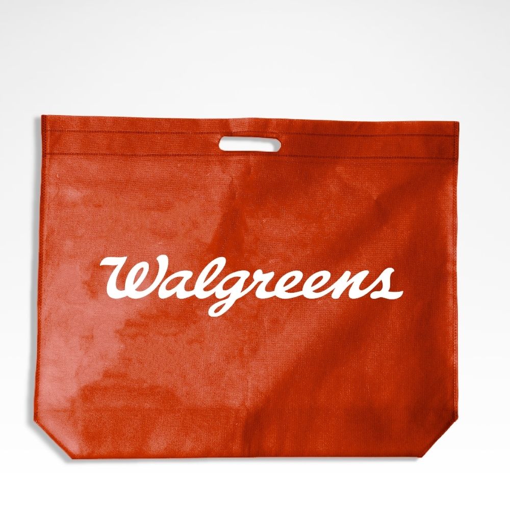 Bolsa de compras troquelada no tejida reutilizable blanca | 70GSM, 24L