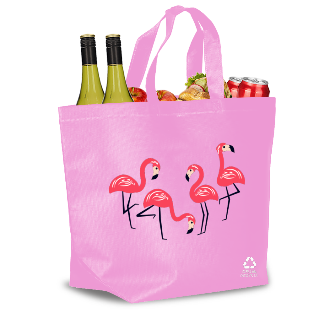 Bolsa de compras reutilizable no tejida rosa | 70GSM, 27L