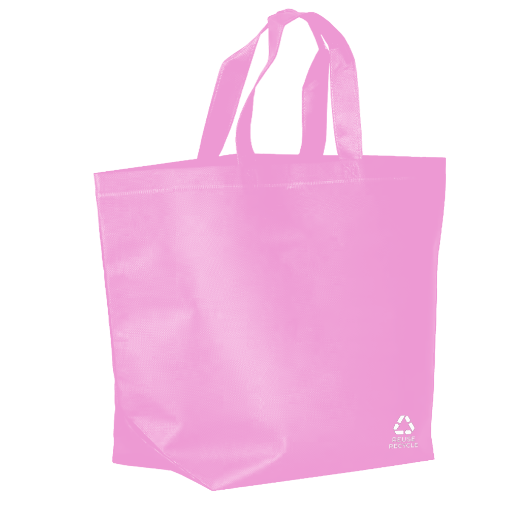 Bolsa de compras reutilizable no tejida rosa | 70GSM, 27L