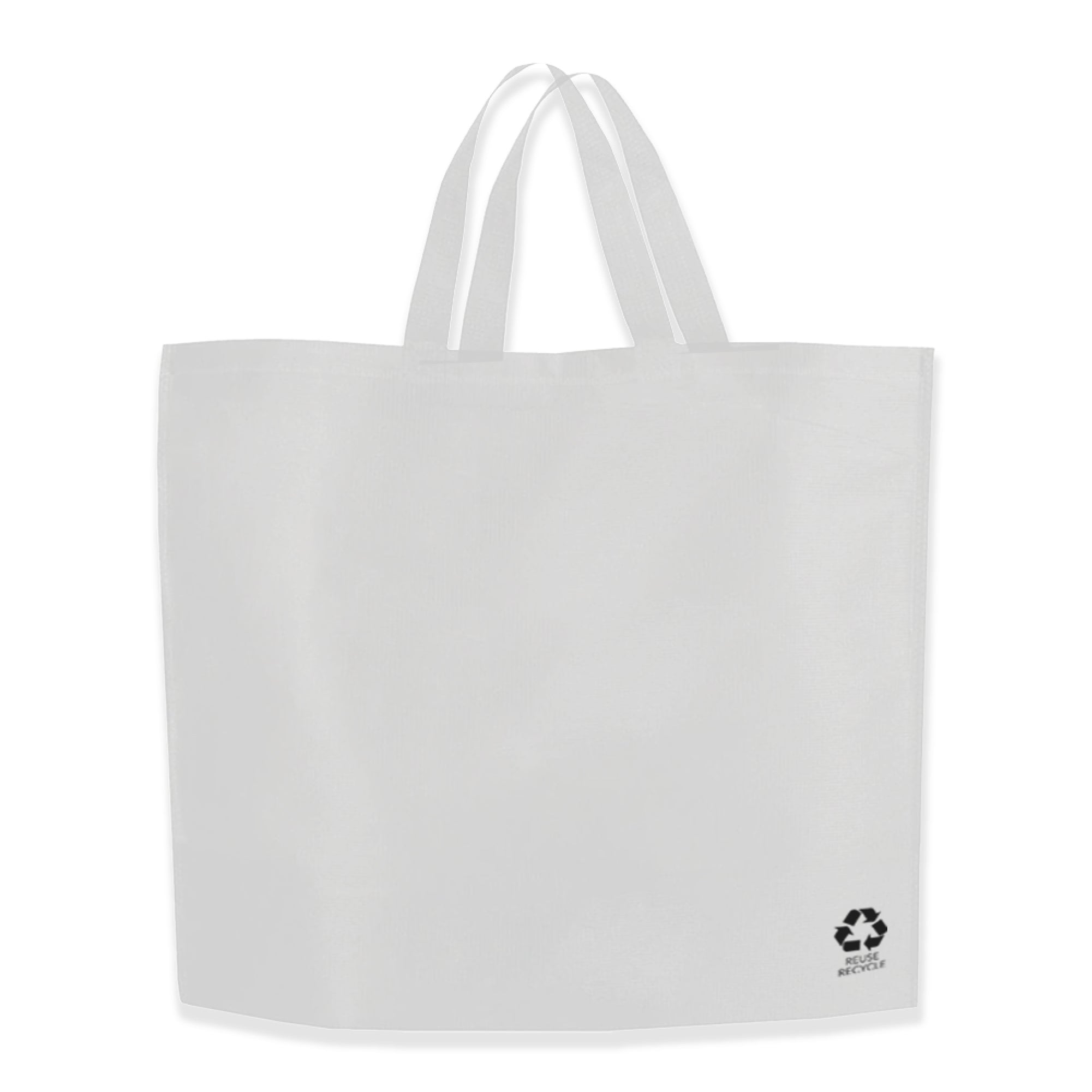 White Reusable Non-Woven Shopping Bag | 70GSM, 27L