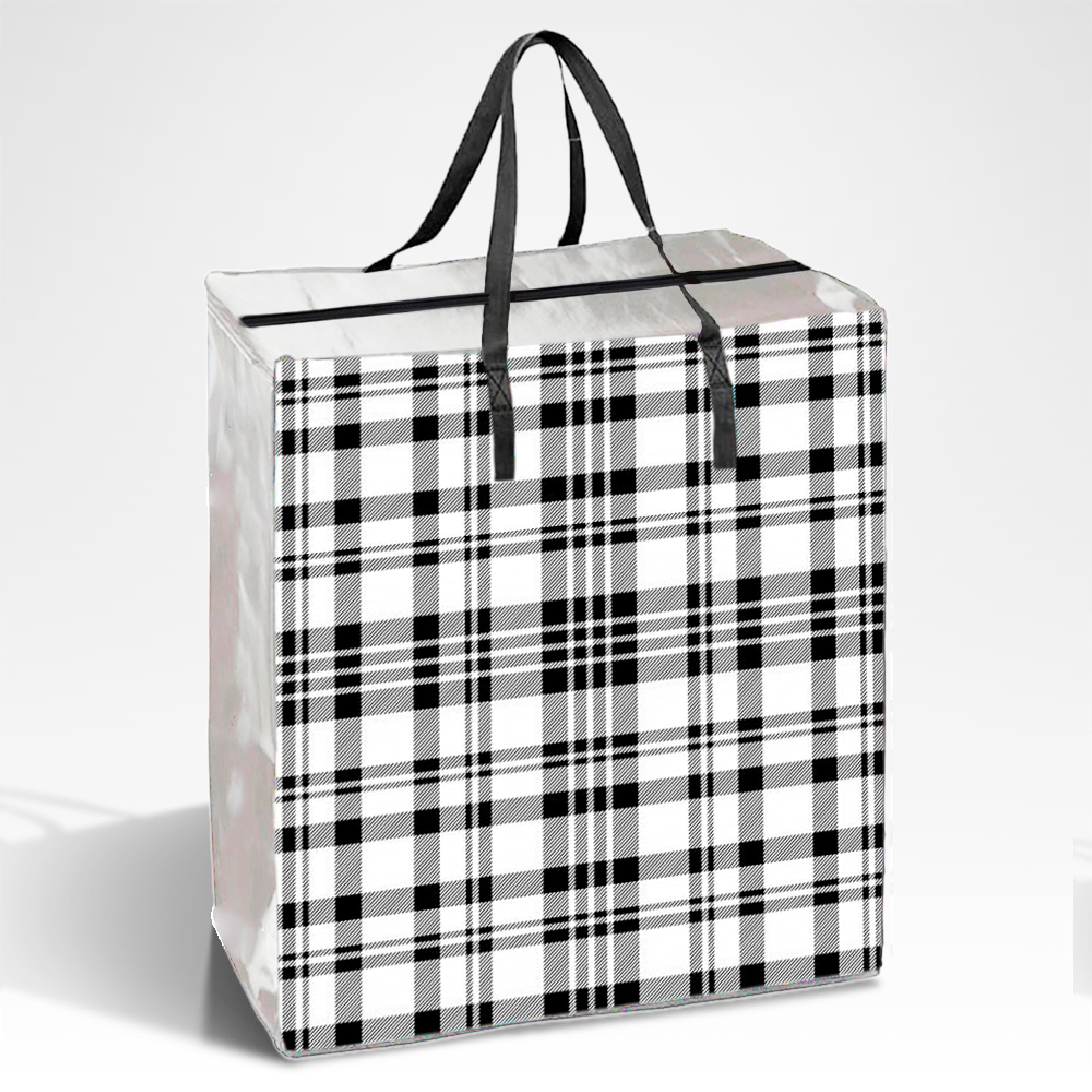 Bolsa de compras laminada reutilizable con cremallera | 120GSM, 35L