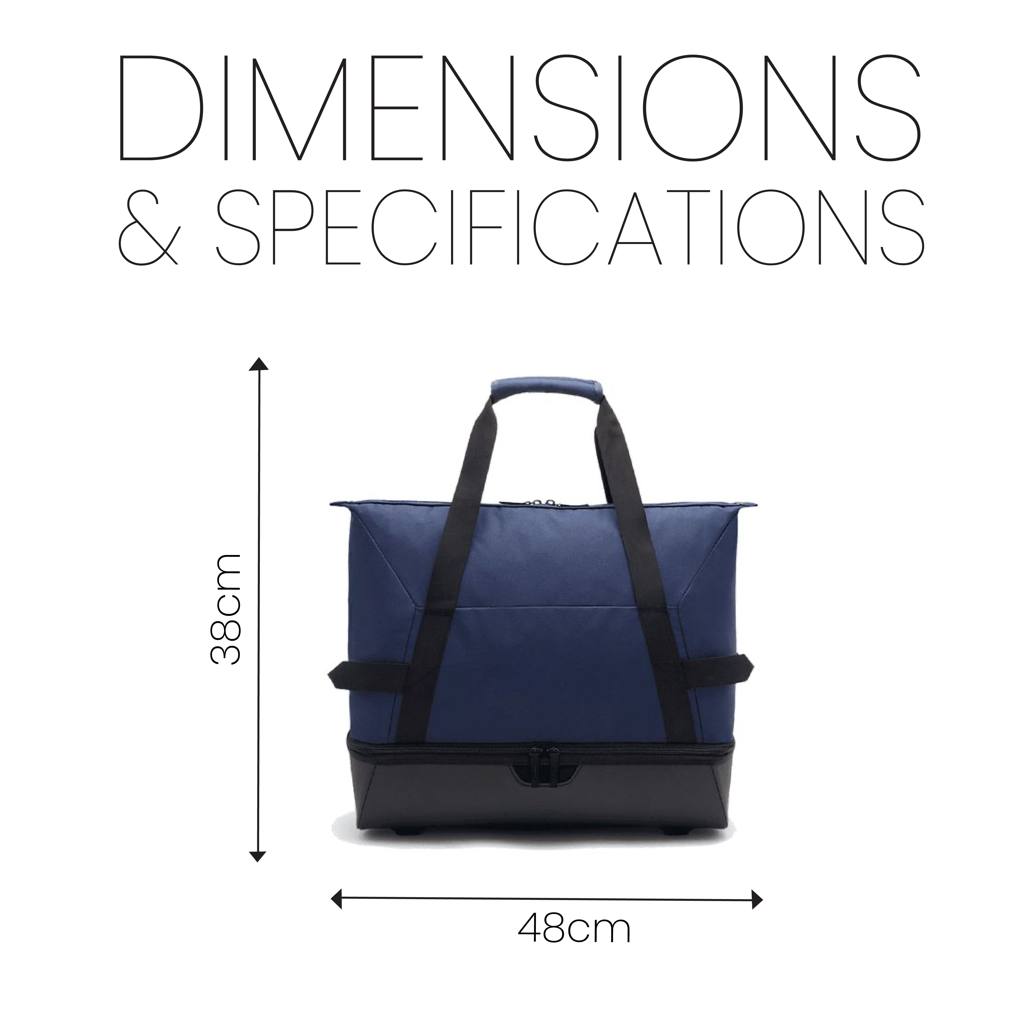 Bolsa de lona de dos pisos con logo personalizable | 55 l, poliéster