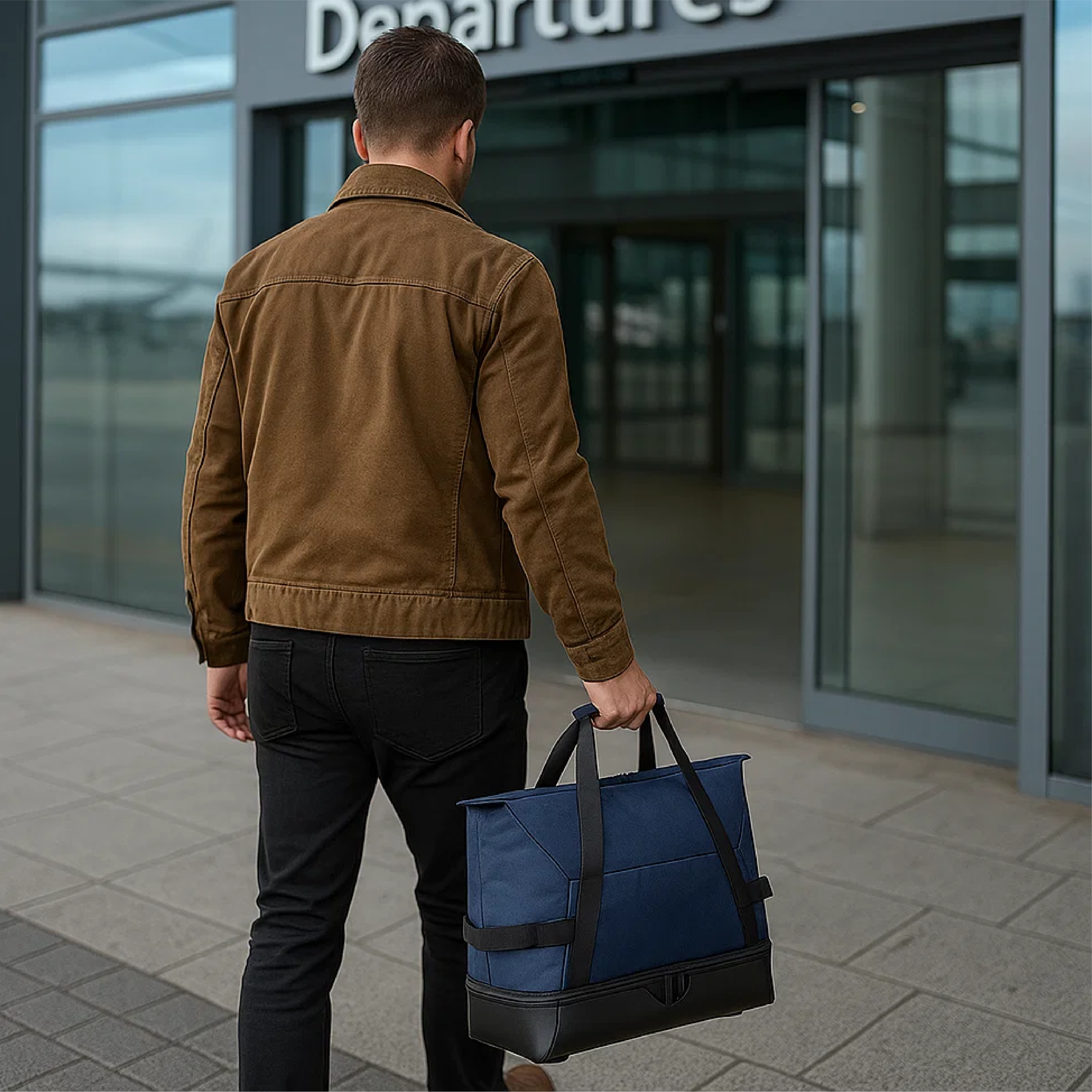 Bolsa de lona de dos pisos con logo personalizable | 55 l, poliéster