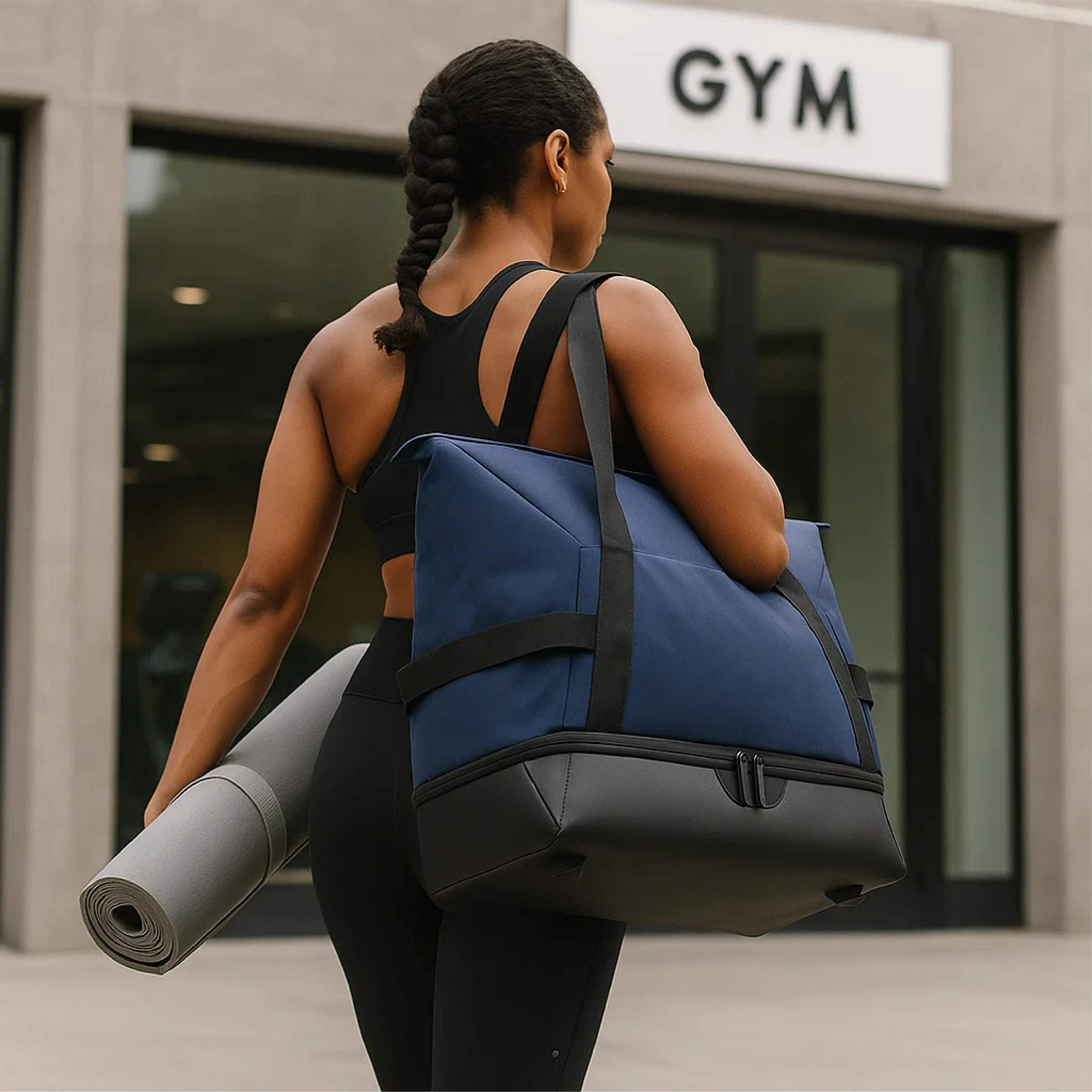 Bolsa de lona de dos pisos con logo personalizable | 55 l, poliéster