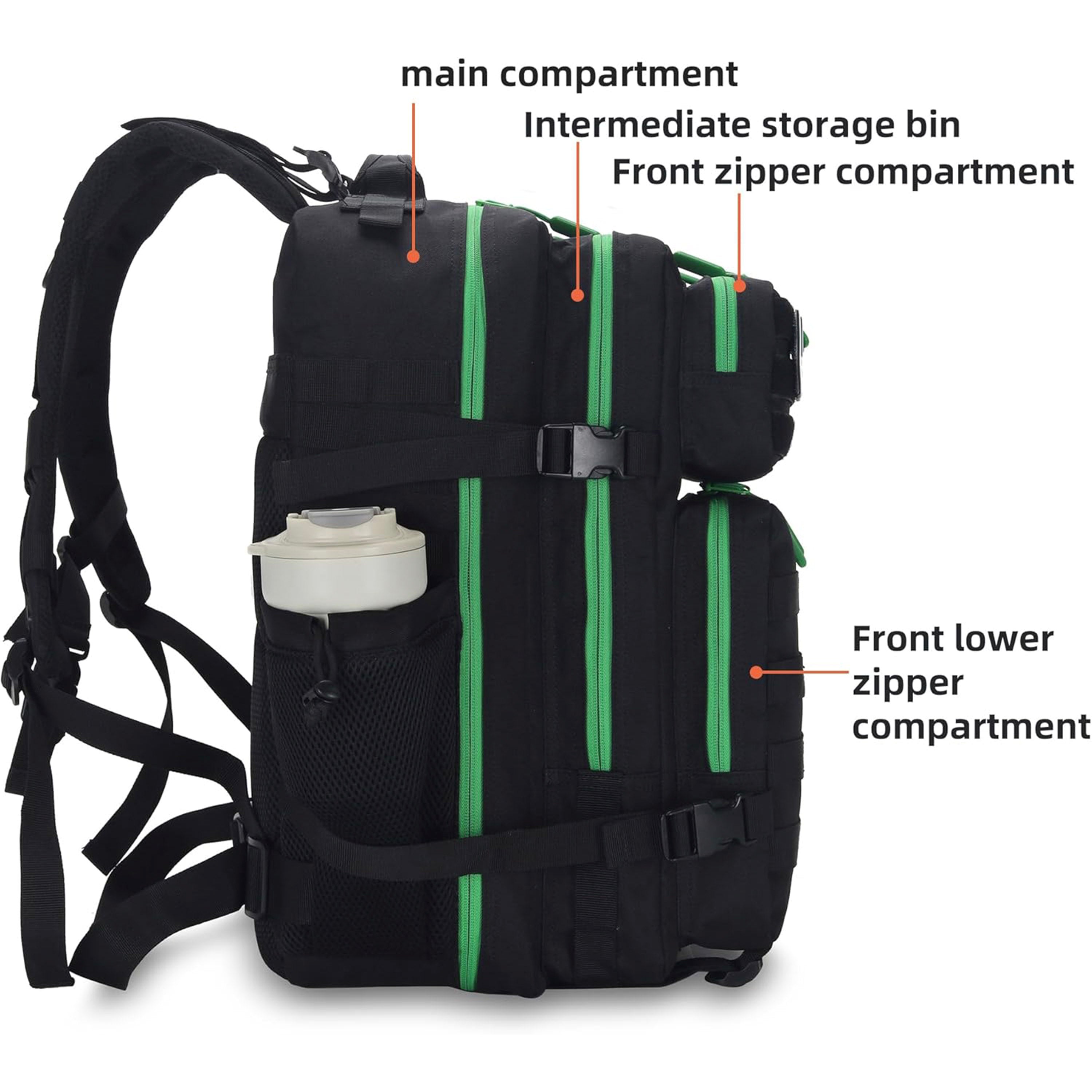 Tactical Water-Resistant Backpack – 28L