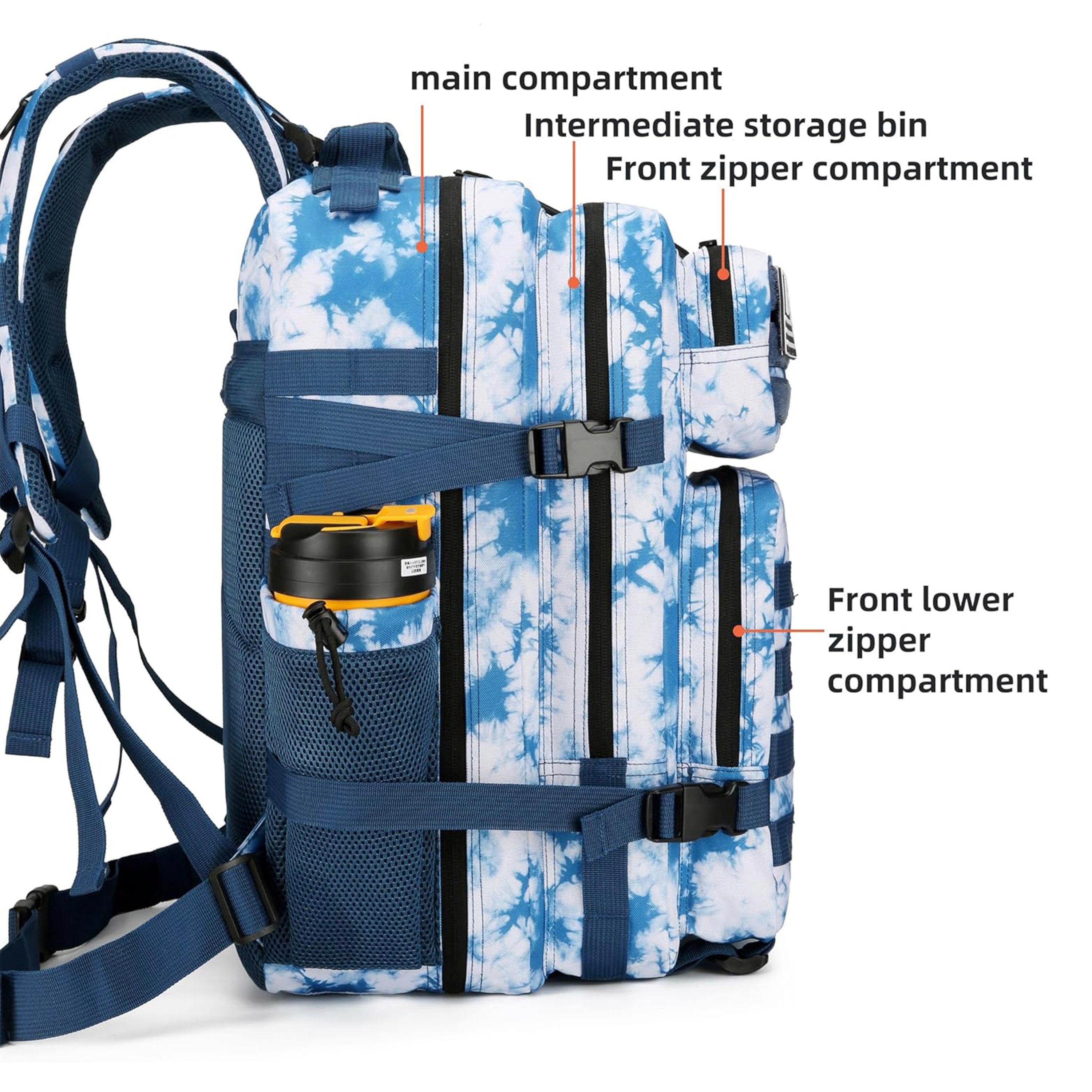 Tactical Water-Resistant Tie Die Backpack – 28L